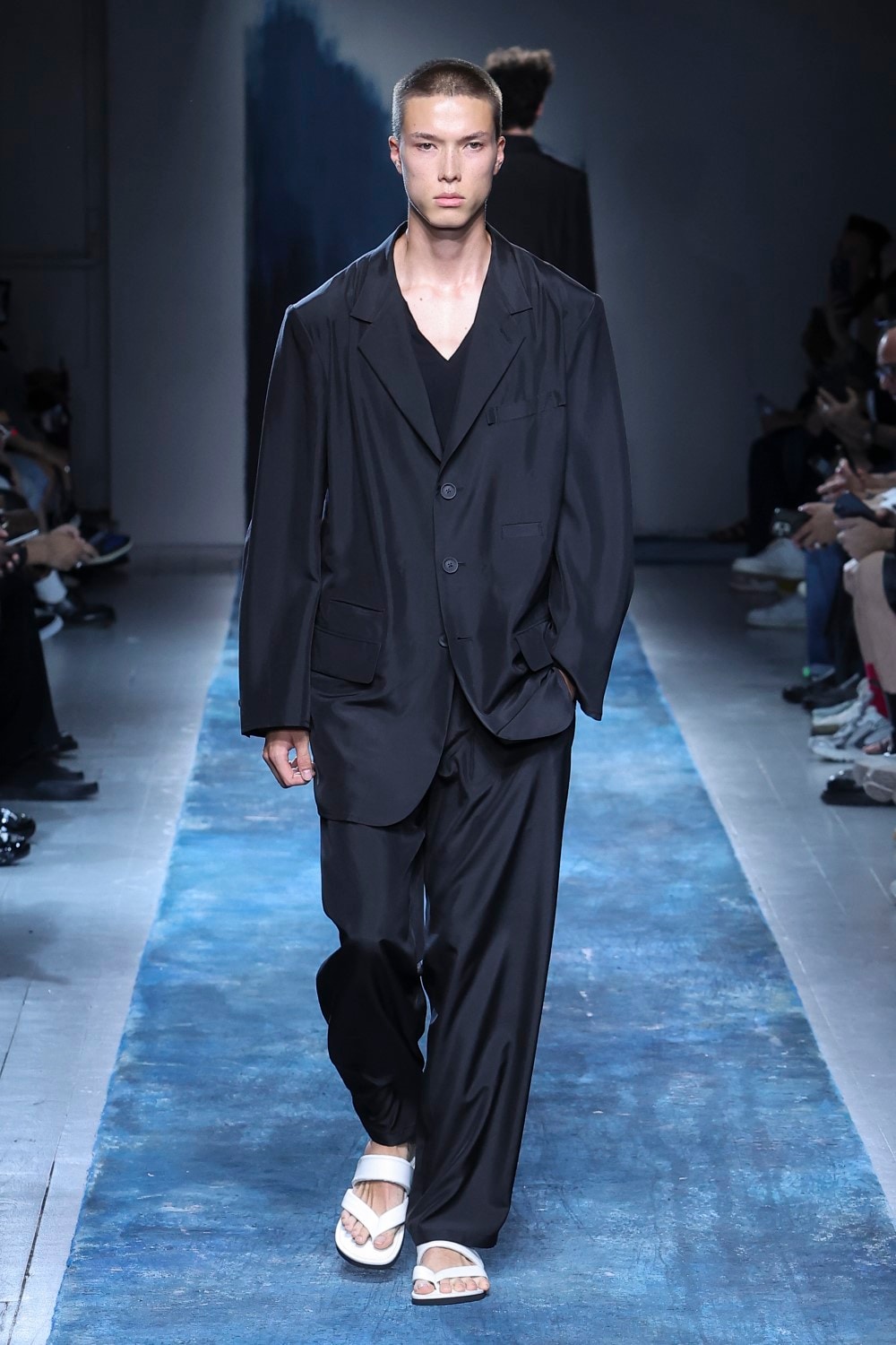 SILK HABUTAE DESIGNED BOX POCKET PANTS