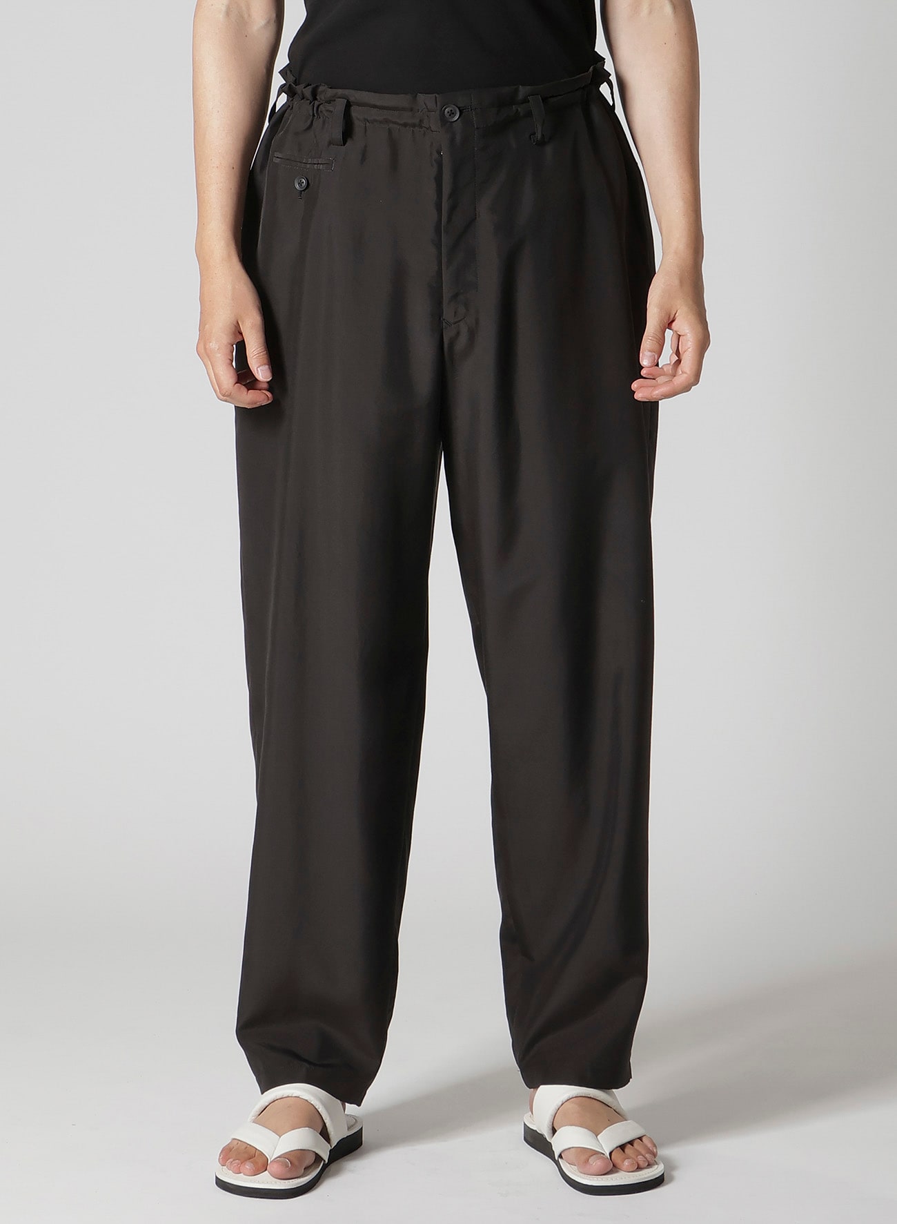SILK HABUTAE DESIGNED BOX POCKET PANTS