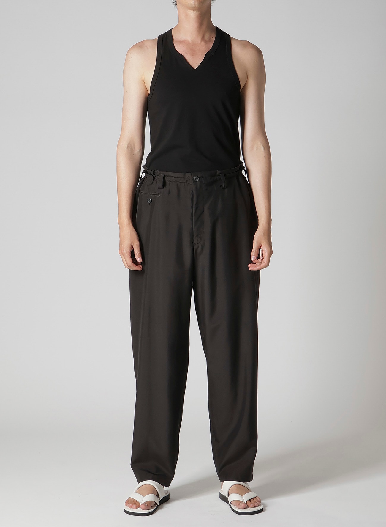 SILK HABUTAE DESIGNED BOX POCKET PANTS