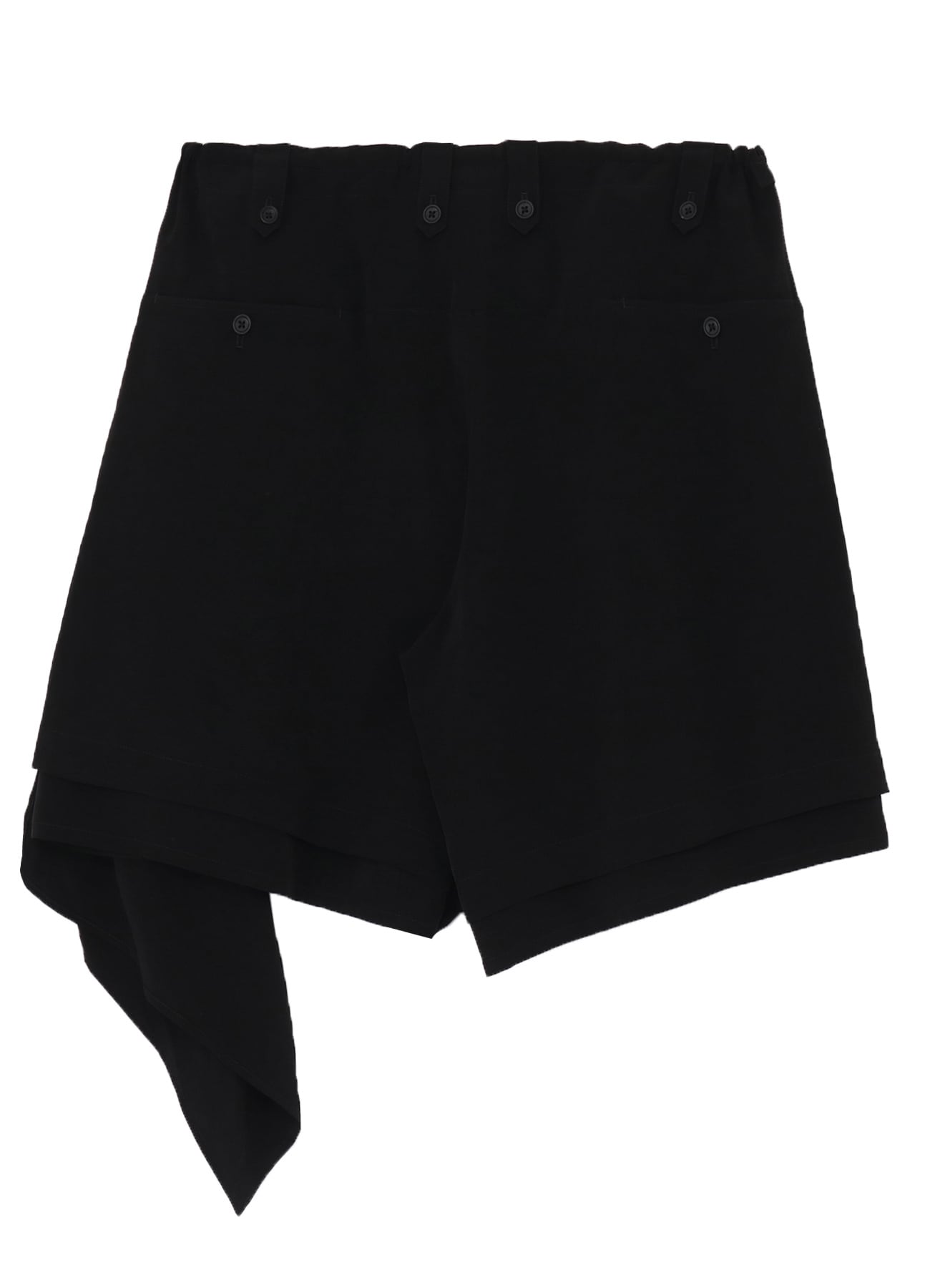 TA TUXEDO DRAPE PANEL ATTACHED SHORT PANTS