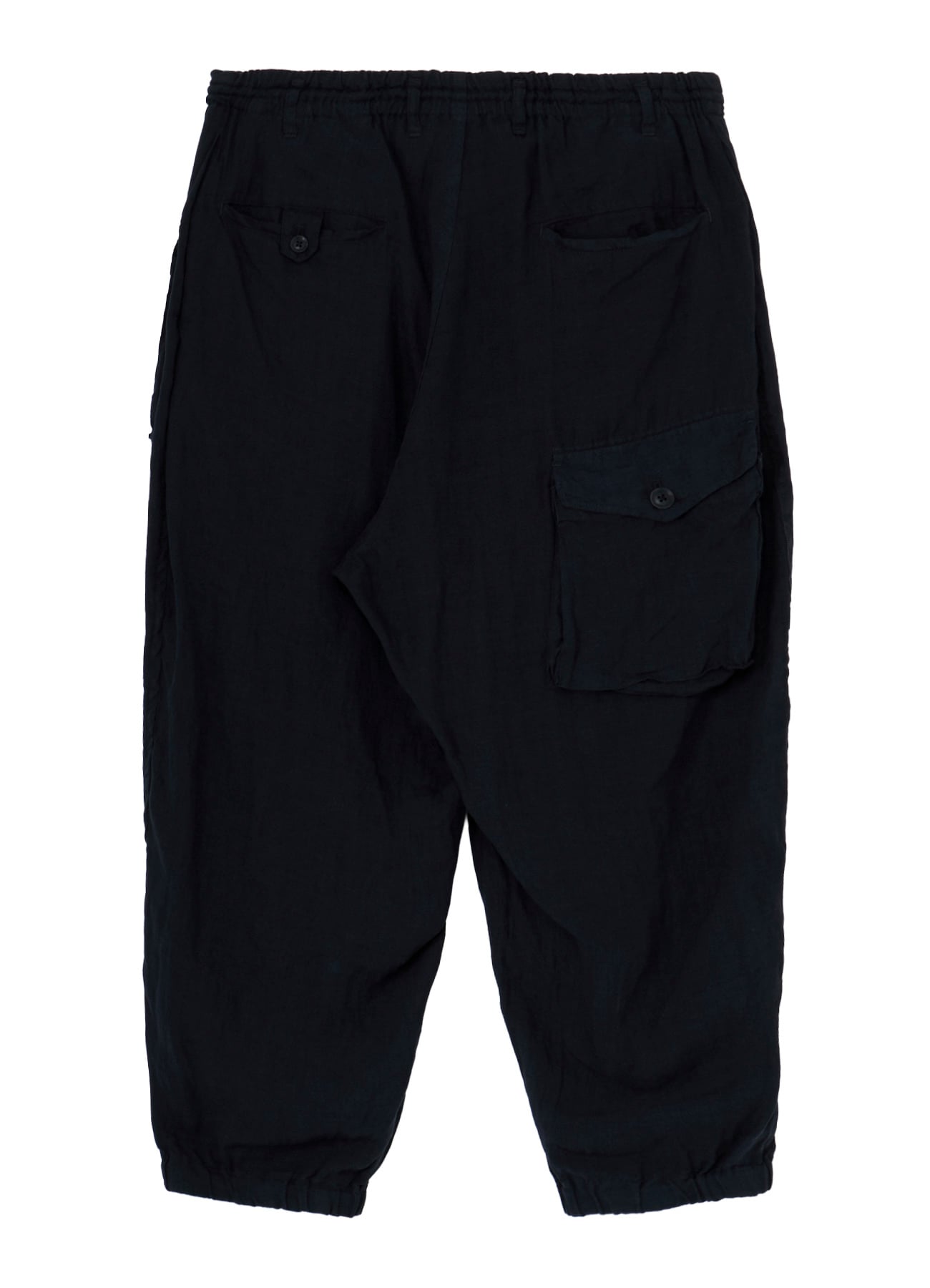 GARMENT-DYED LINEN SIDE TUCK POCKET PANTS