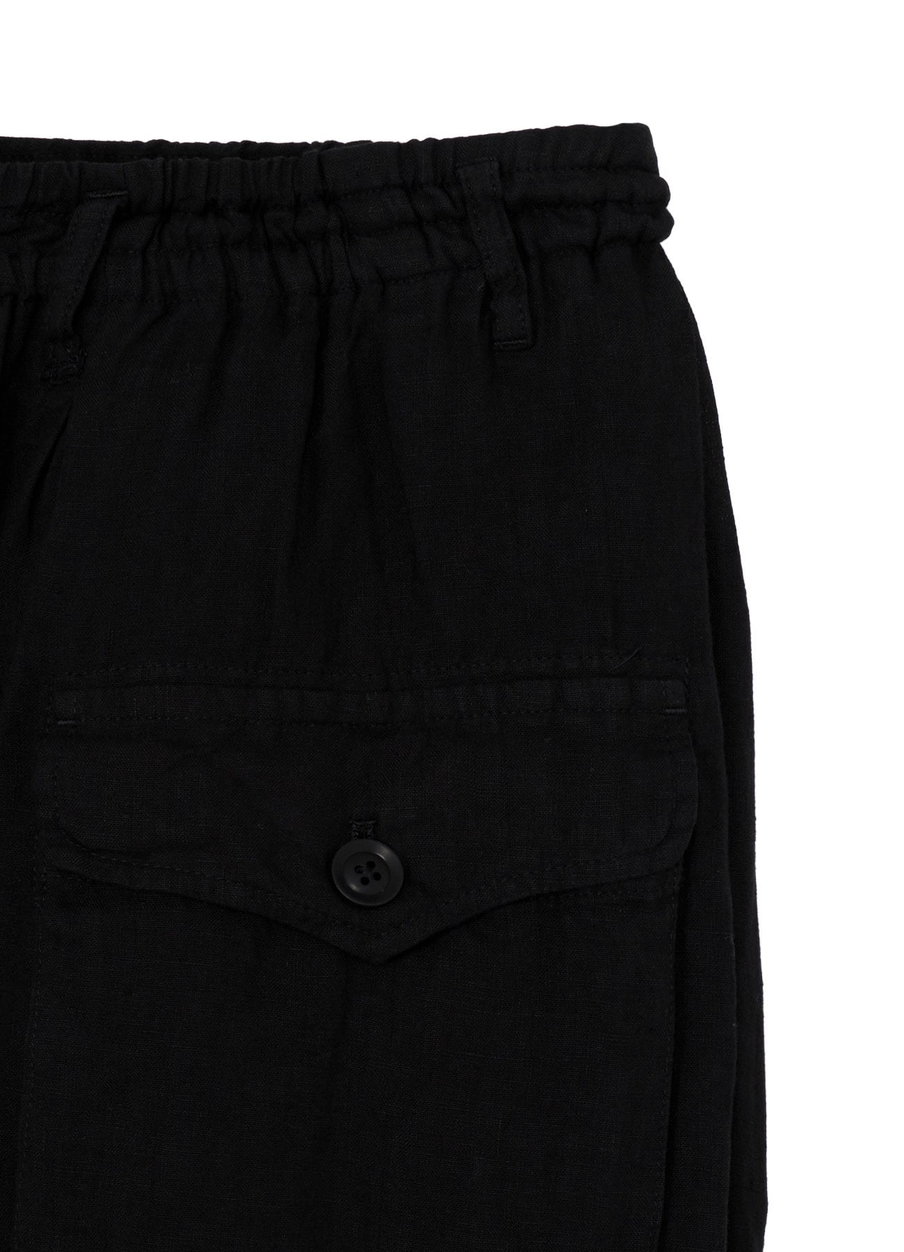 GARMENT-DYED LINEN SIDE TUCK POCKET PANTS