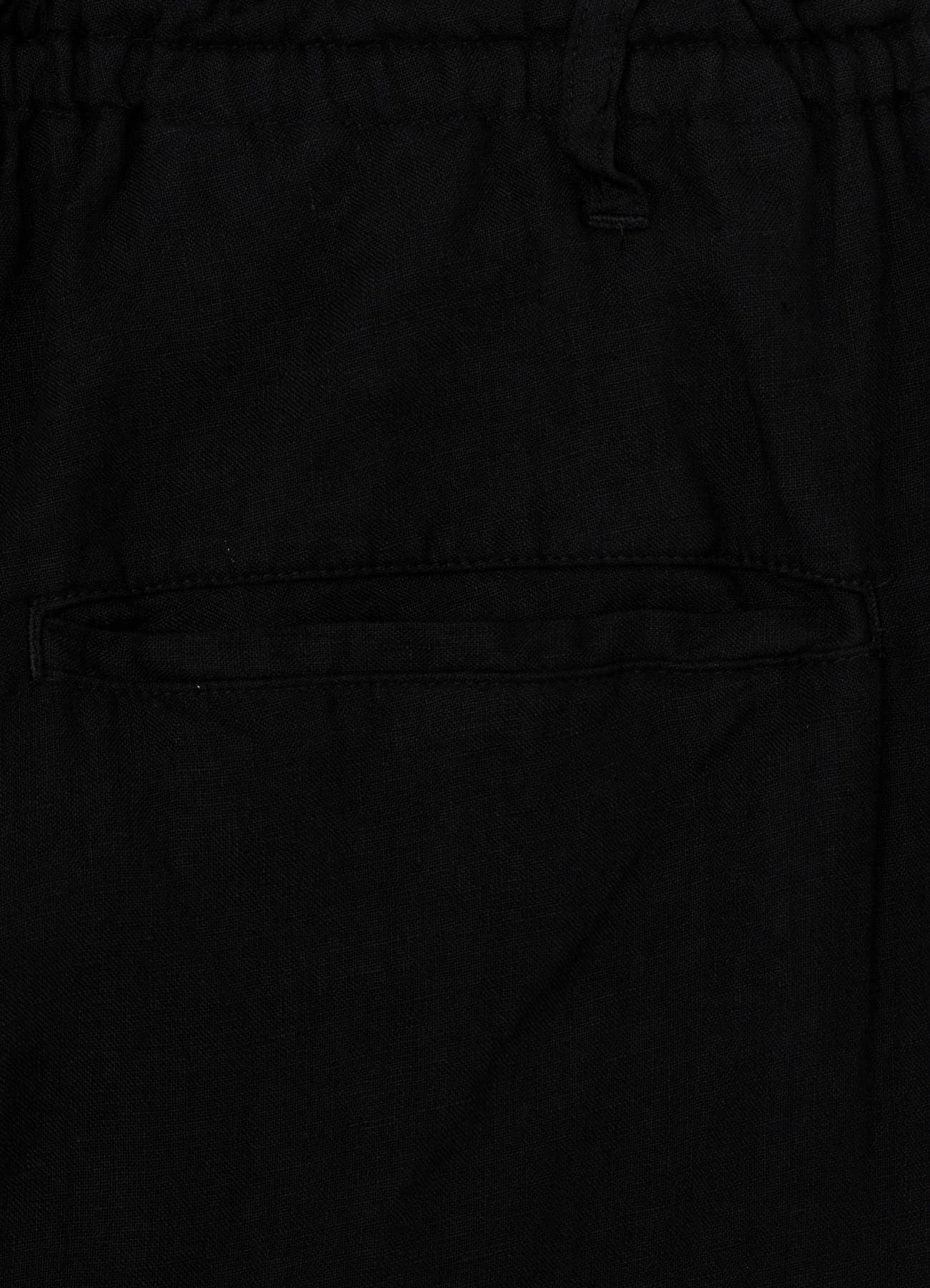GARMENT-DYED LINEN SIDE TUCK POCKET PANTS