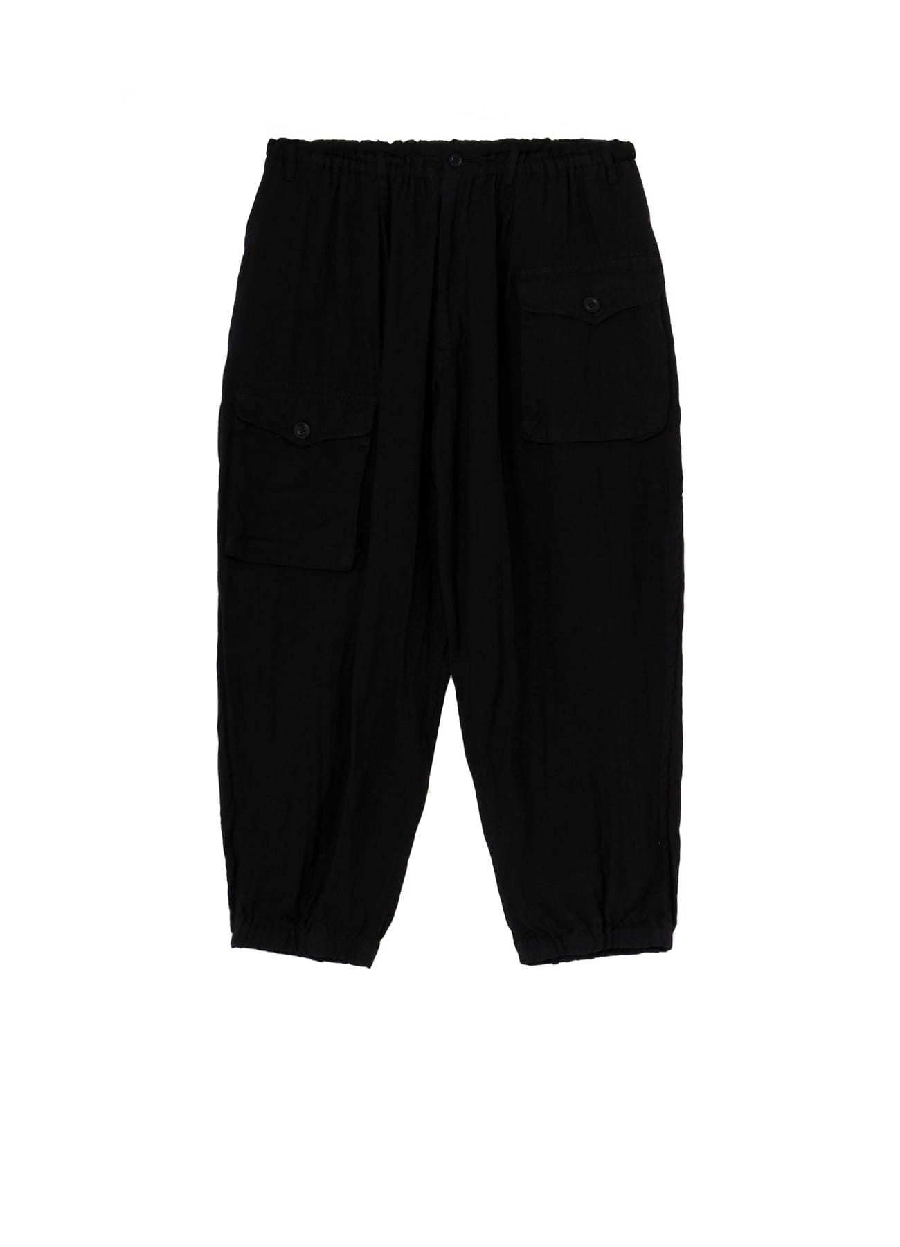 GARMENT-DYED LINEN SIDE TUCK POCKET PANTS