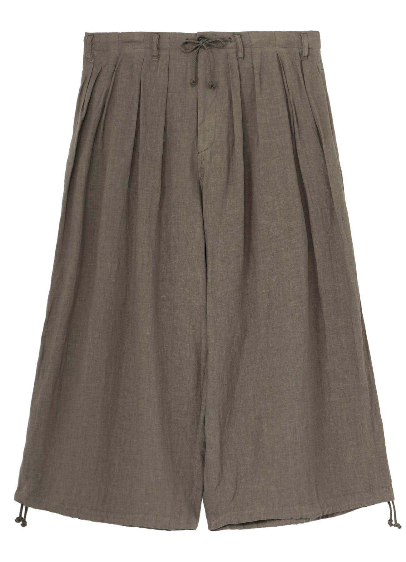 GARMENT-DYED LINEN BALLOON PANTS