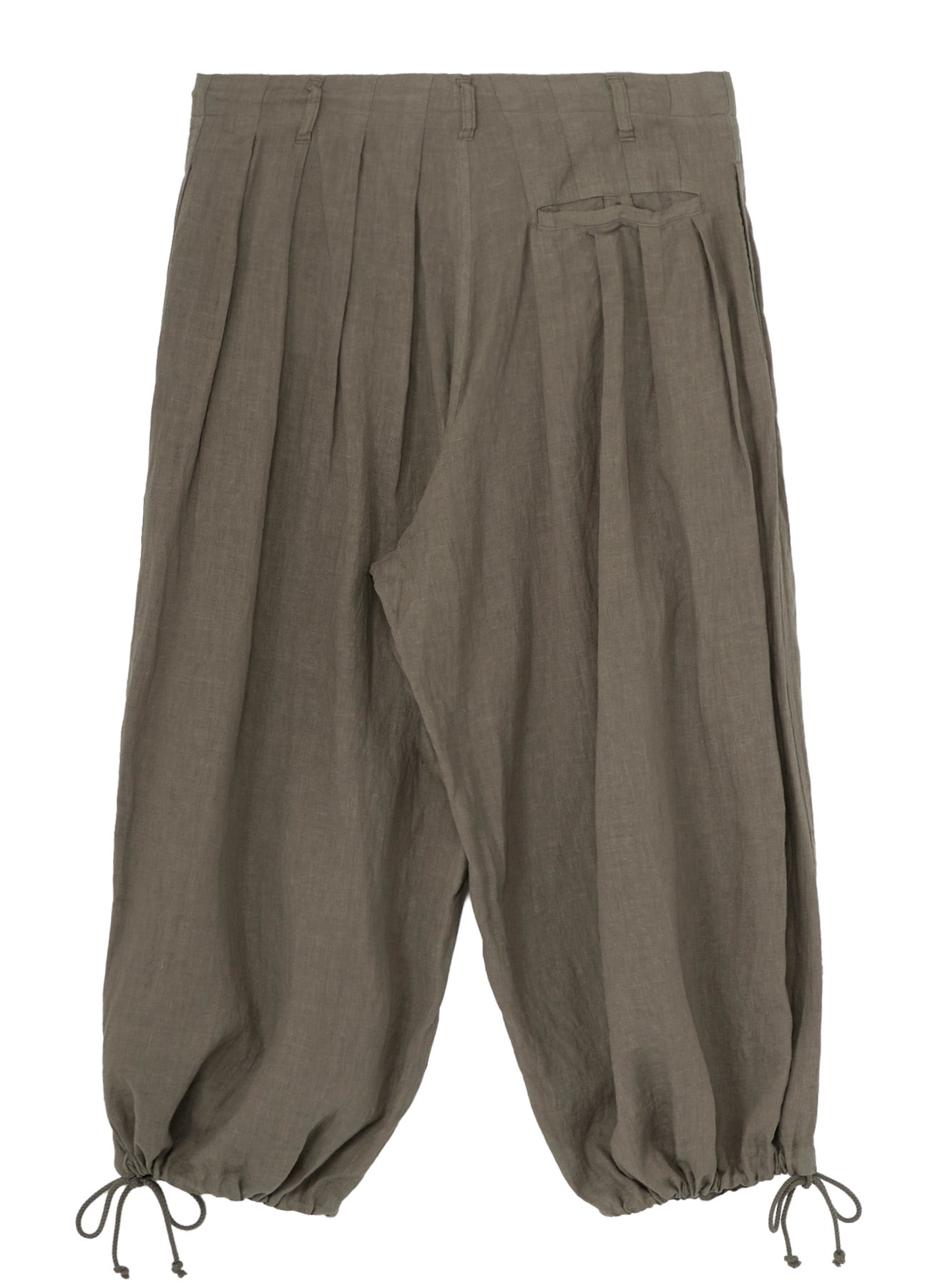 GARMENT-DYED LINEN BALLOON PANTS