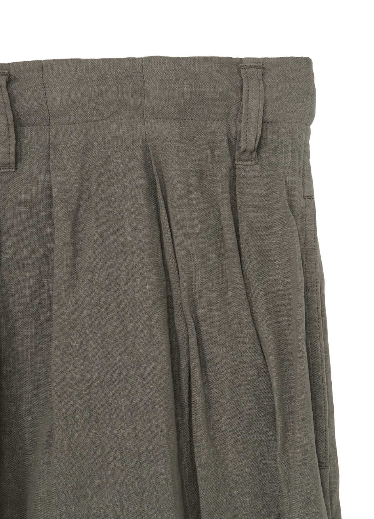 GARMENT-DYED LINEN BALLOON PANTS
