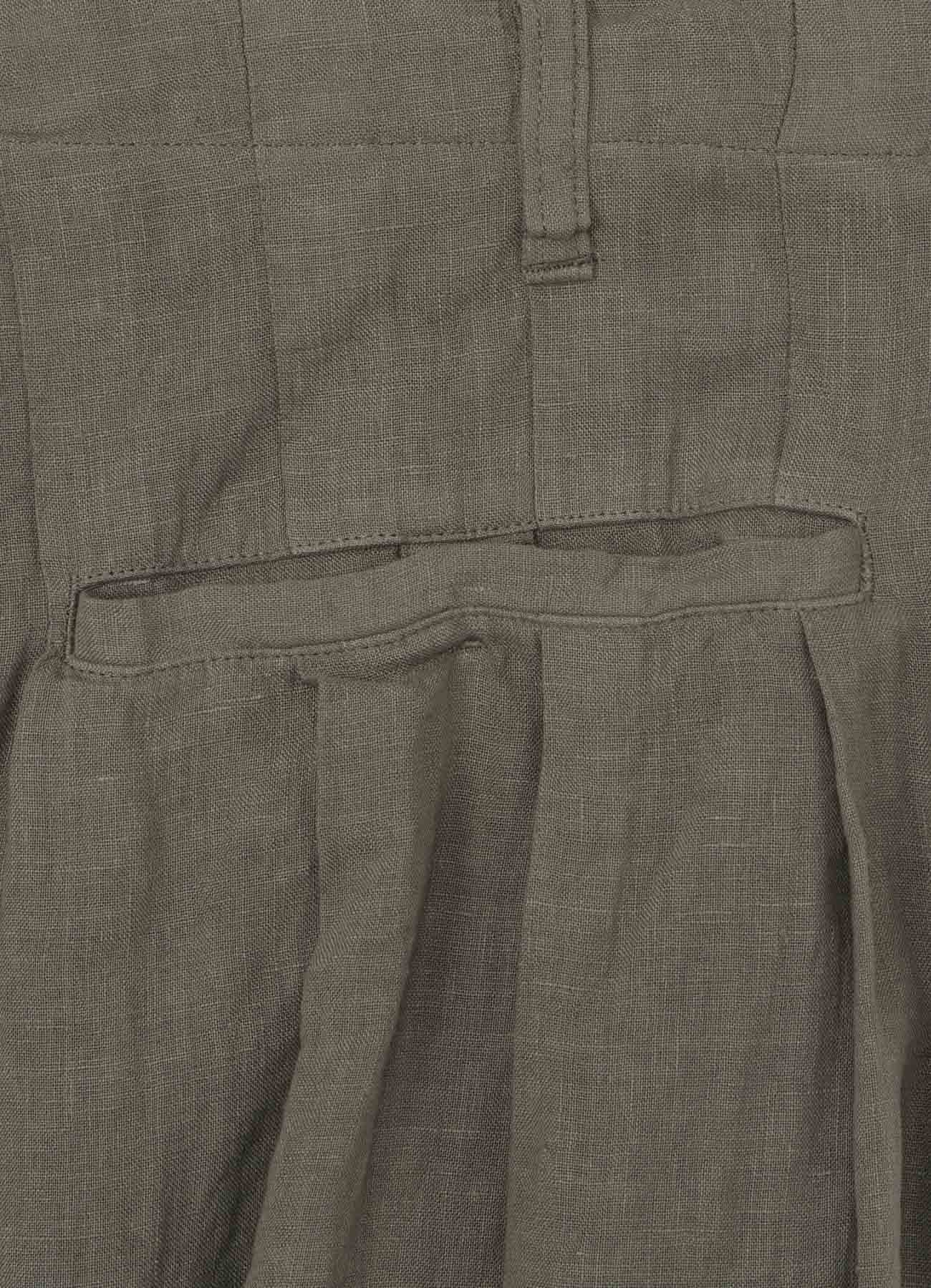 GARMENT-DYED LINEN BALLOON PANTS