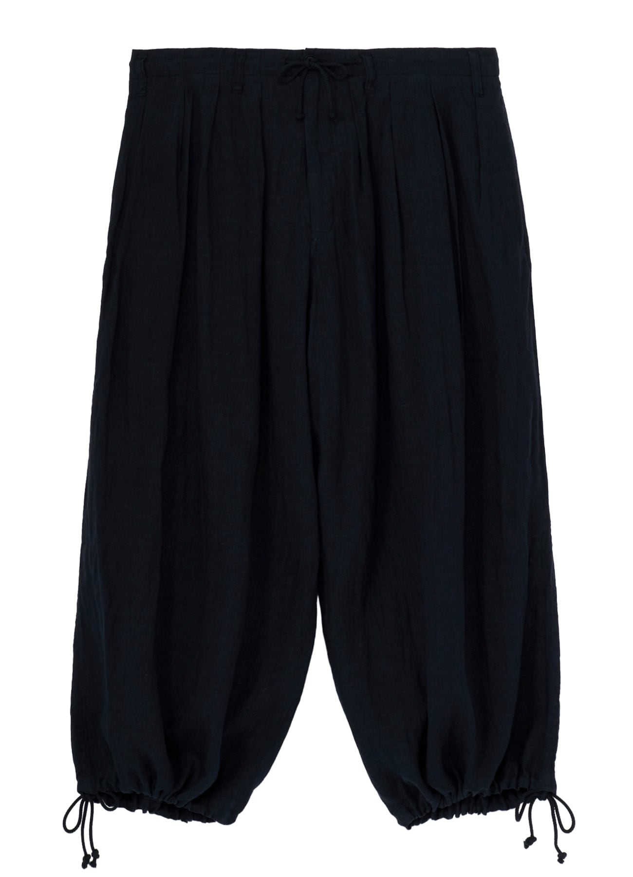 GARMENT-DYED LINEN BALLOON PANTS