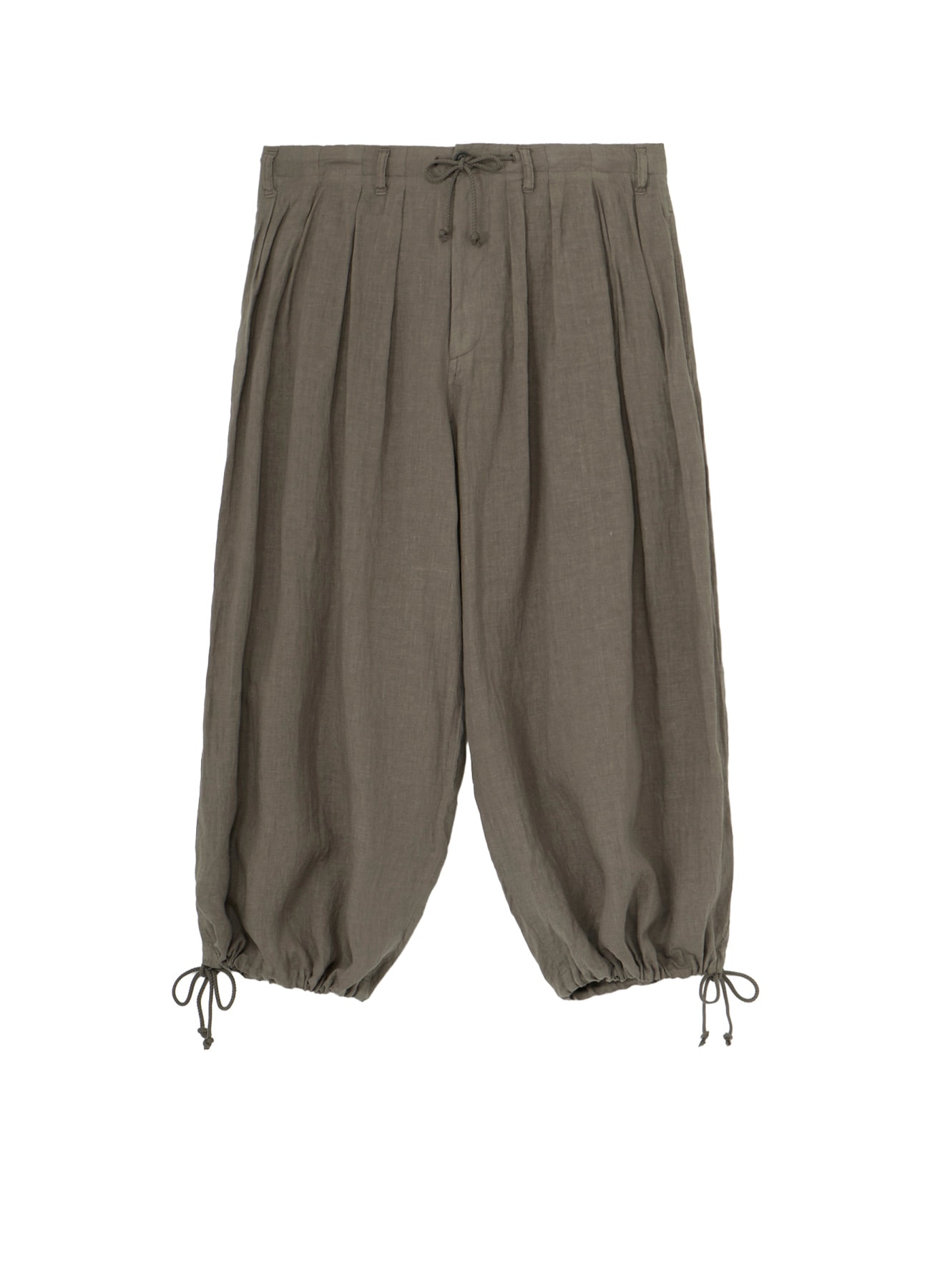 GARMENT-DYED LINEN BALLOON PANTS