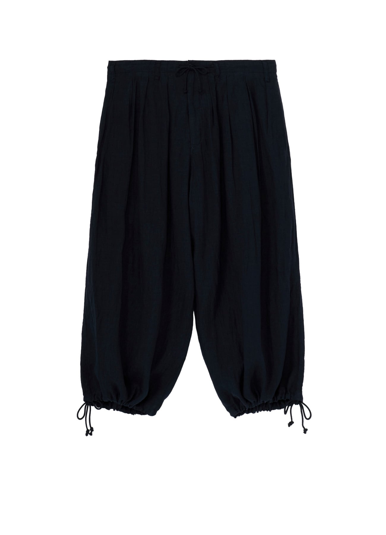 GARMENT-DYED LINEN BALLOON PANTS