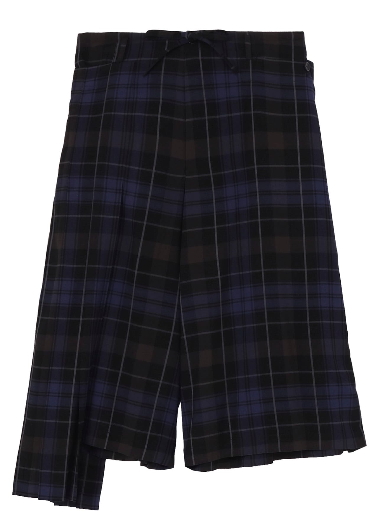 <PIECE UNIQUE>RY PLAID PLEATS PANEL PANTS