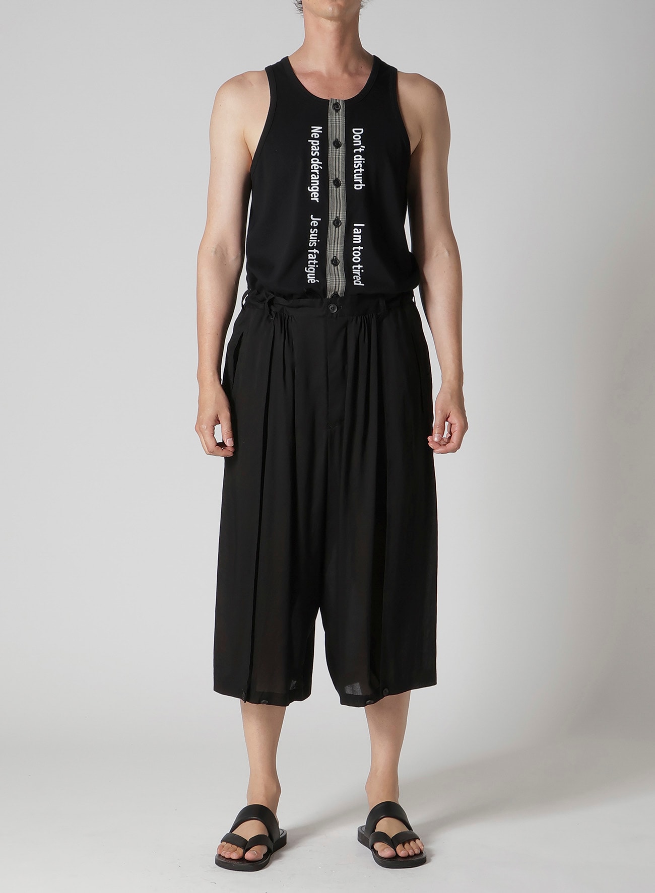 CELLULOSE BACK SIDE CUT OFF PANTS