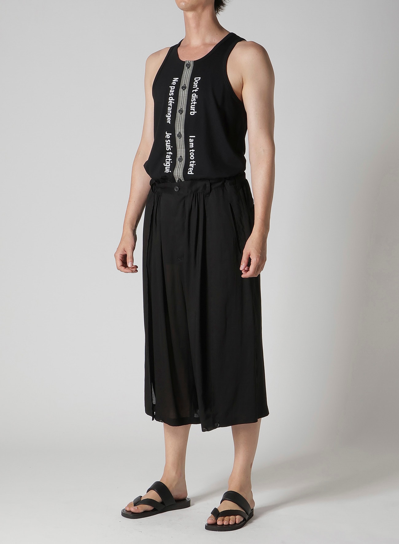 CELLULOSE BACK SIDE CUT OFF PANTS