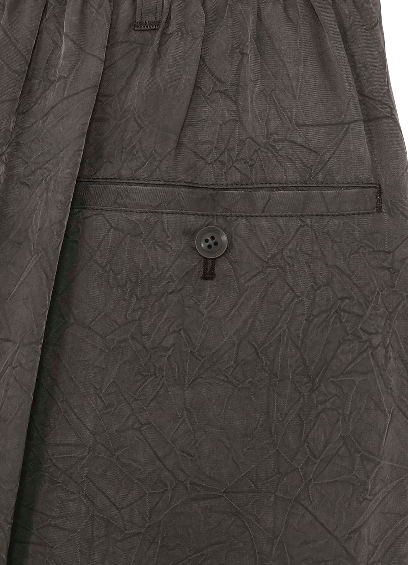 <PIECE UNIQUE/AOYAMA>INK DYED WRINKLE CUPRO HALF PANTS