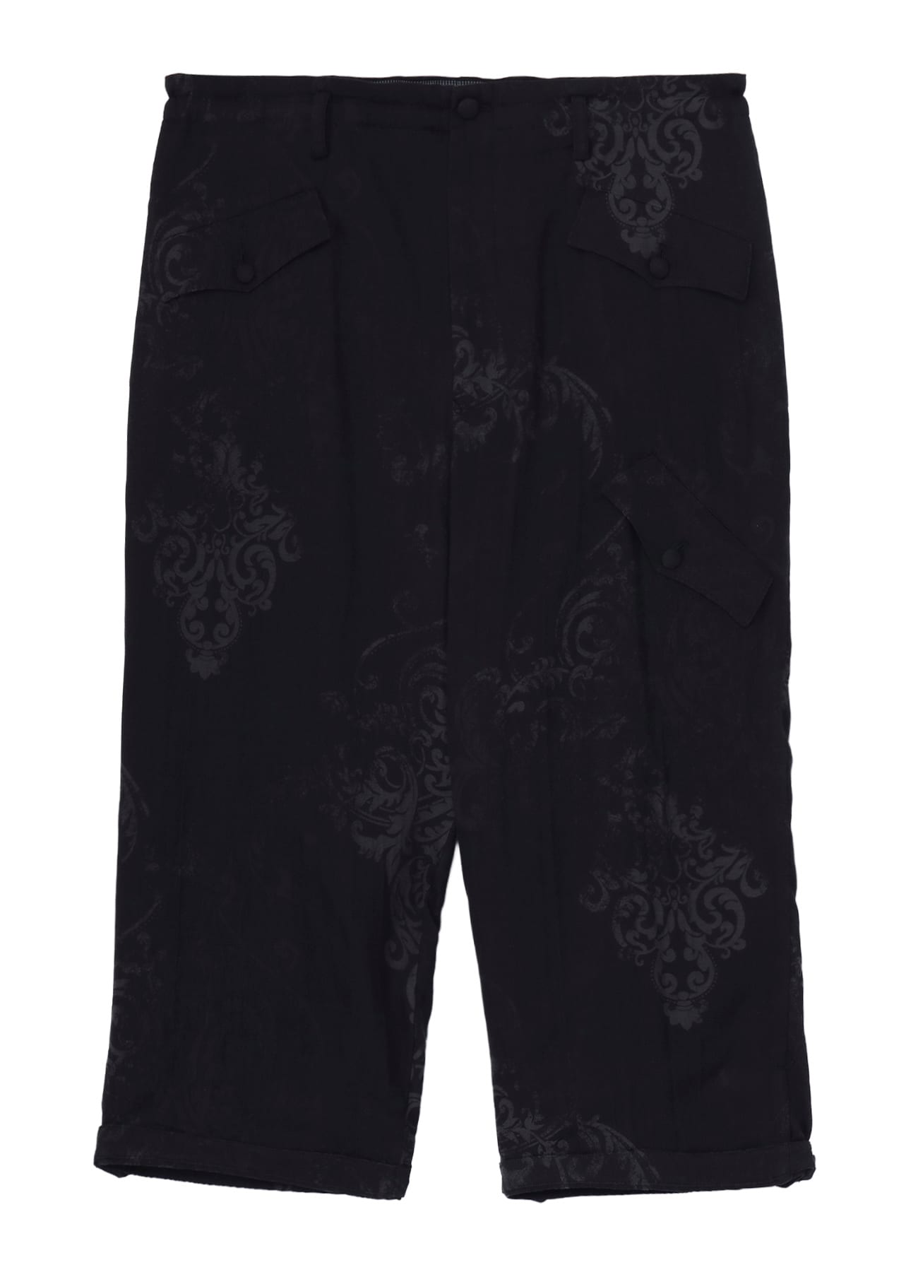 JACQUARD PATTERN HEM TAB PANTS