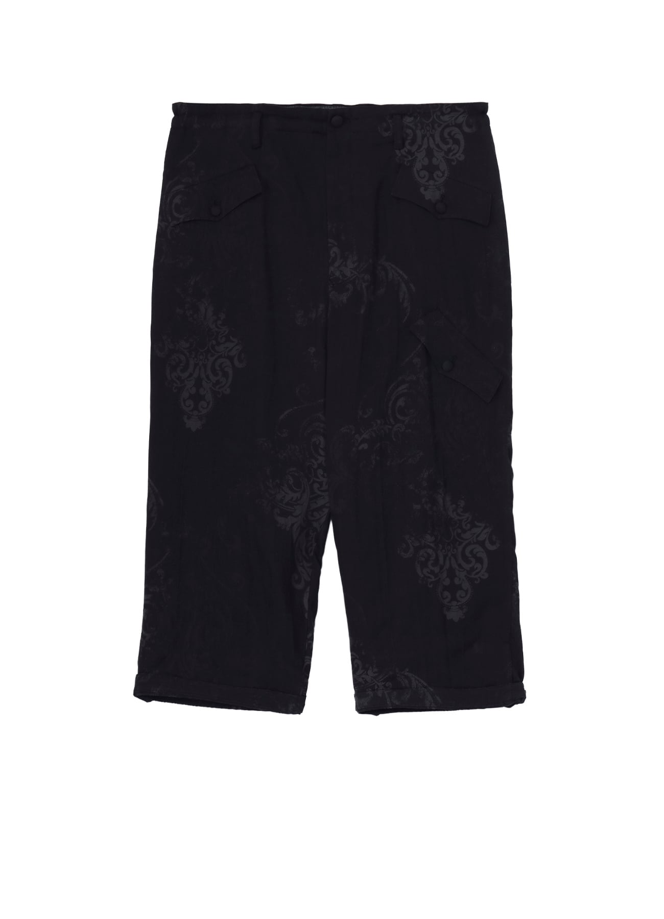 JACQUARD PATTERN HEM TAB PANTS