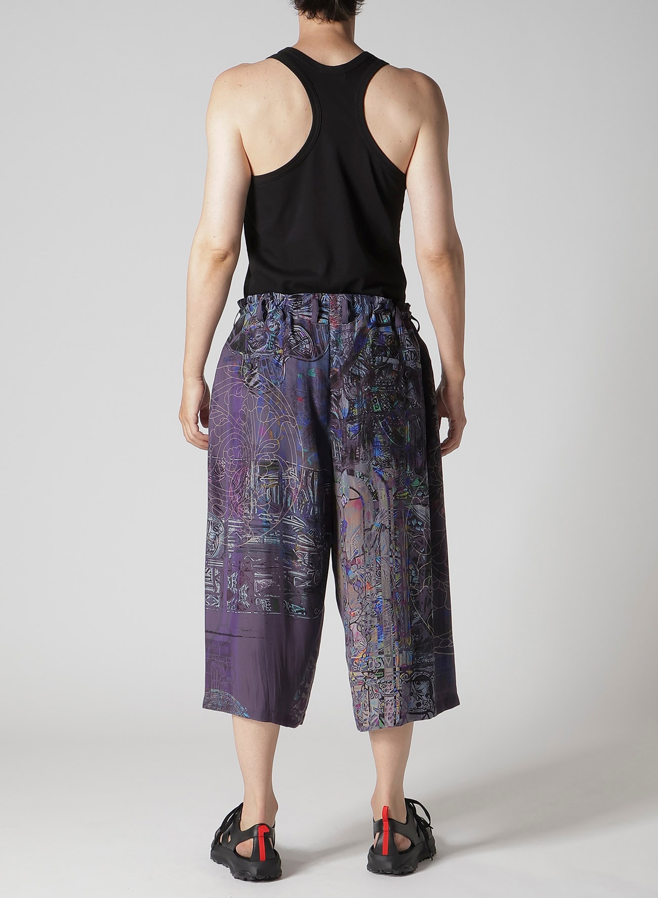 PURPLE STAINED GLASS PRINTED PANTS