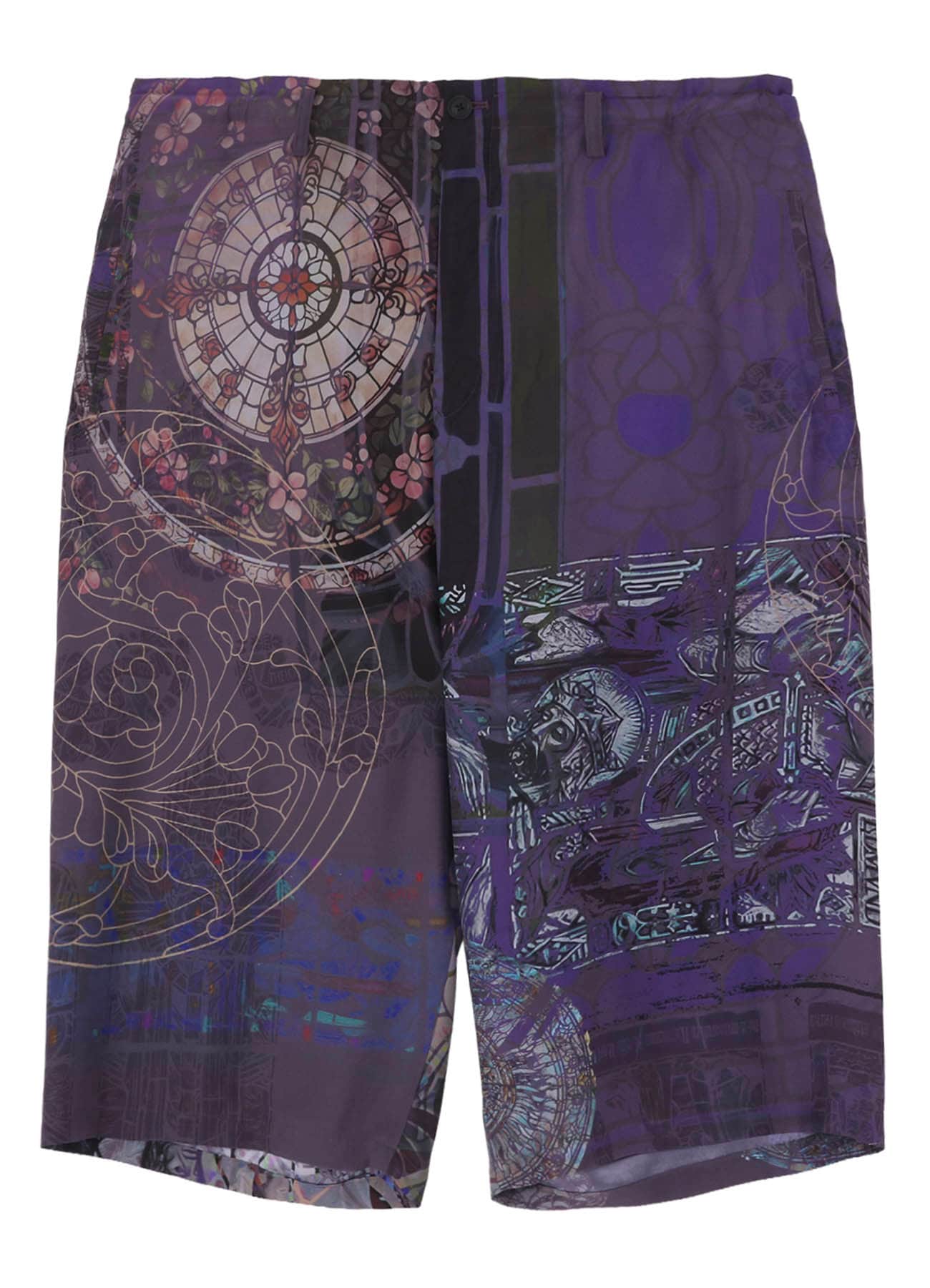 PURPLE STAINED GLASS PRINTED PANTS