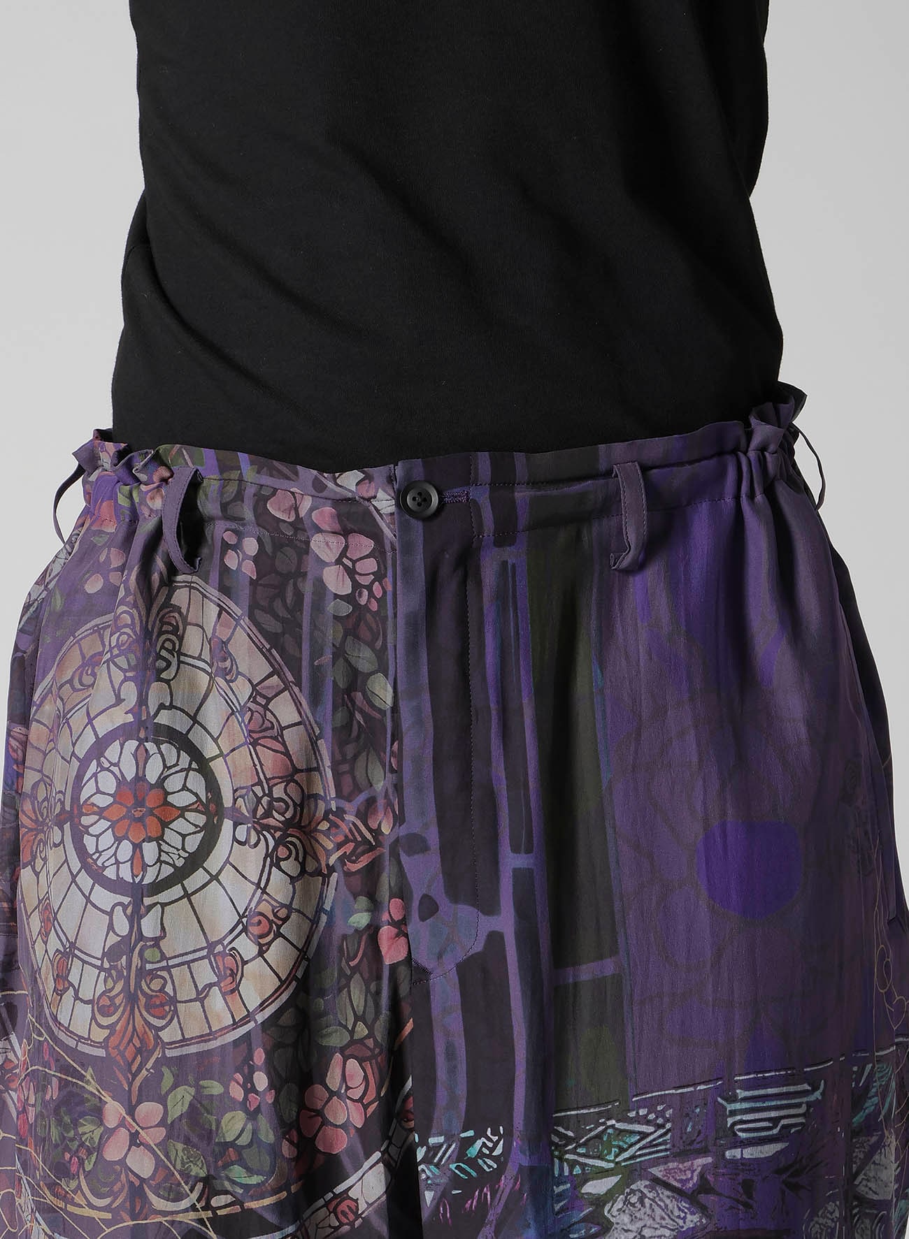 PURPLE STAINED GLASS PRINTED PANTS