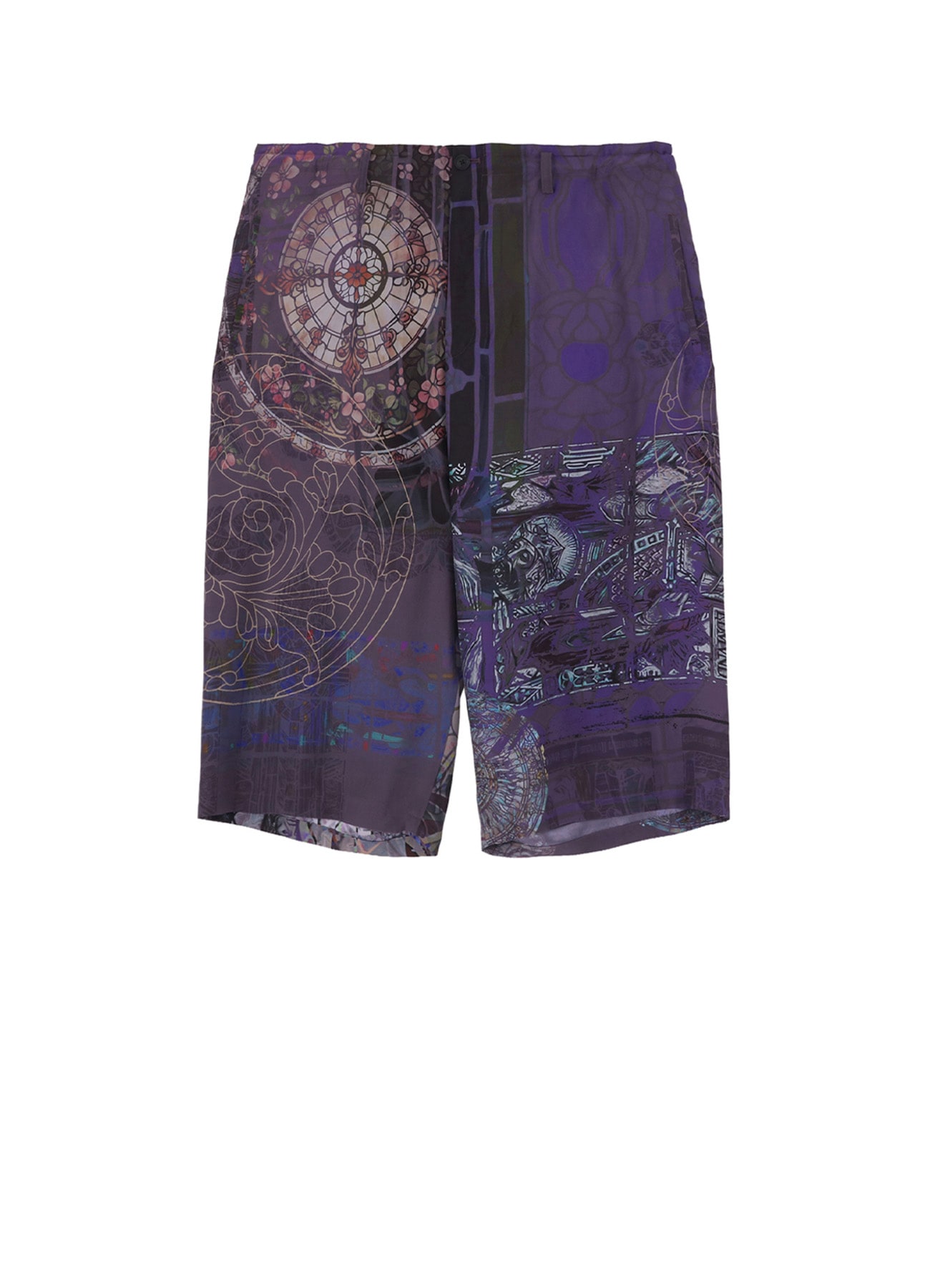 PURPLE STAINED GLASS PRINTED PANTS