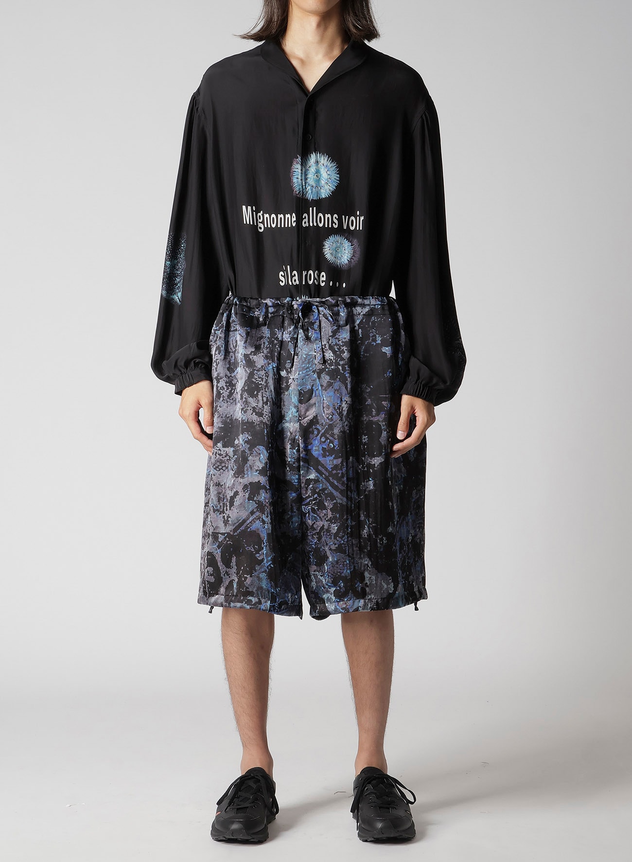 SEA MOTIF/LINING PRINTED SHORT PANTS