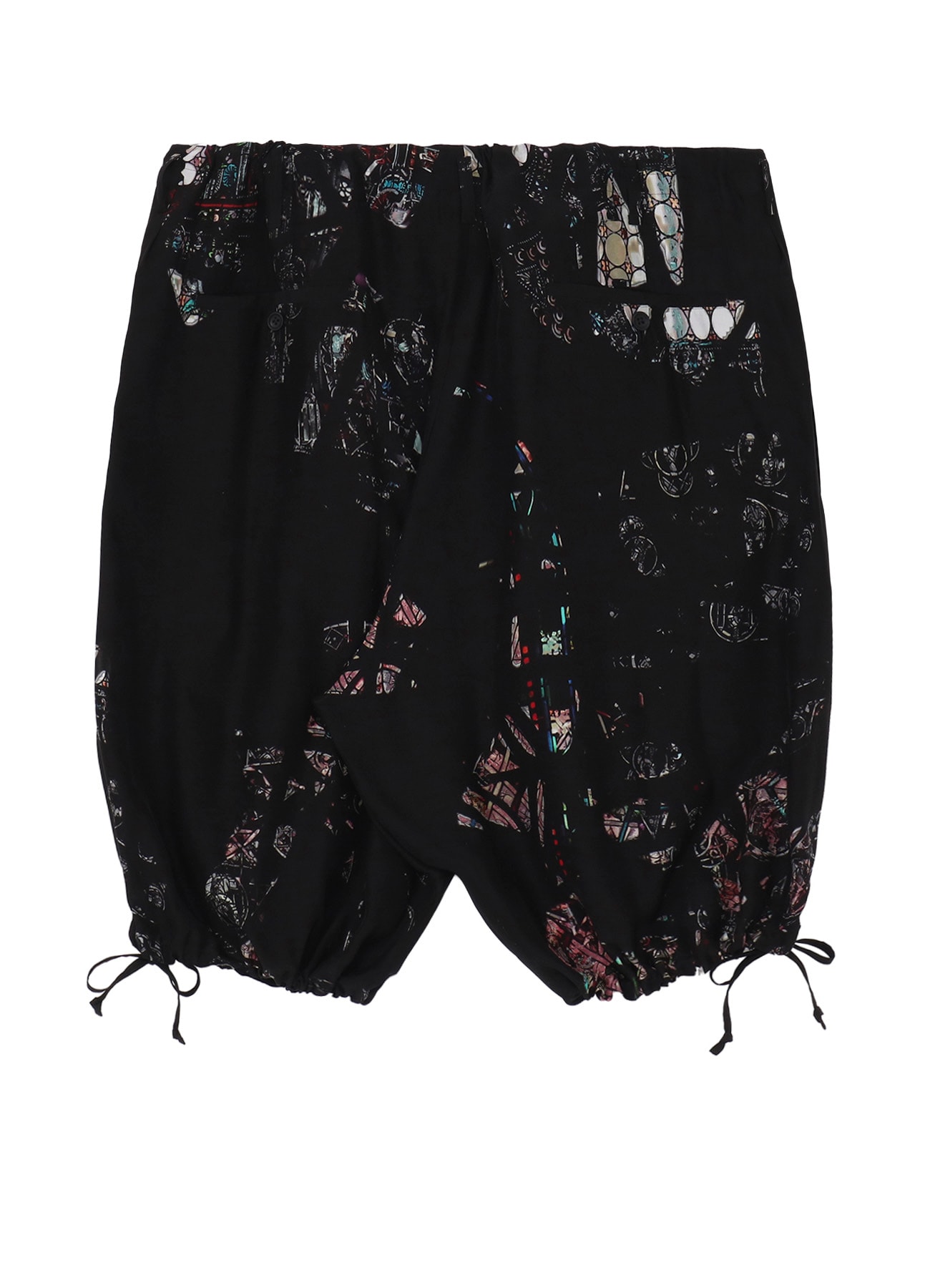 BLACK/LINING PRINTED SHORT PANTS