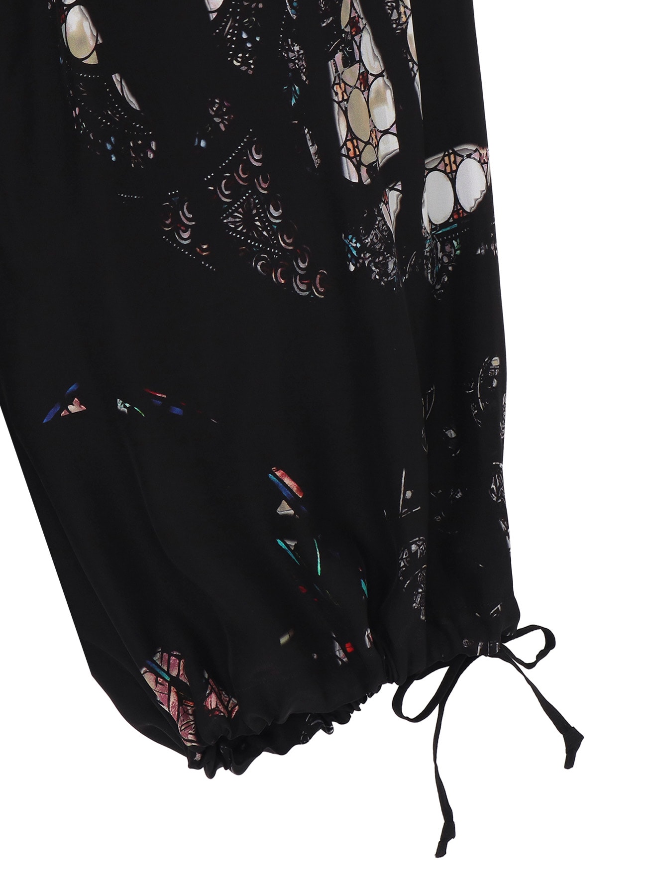 BLACK/LINING PRINTED SHORT PANTS