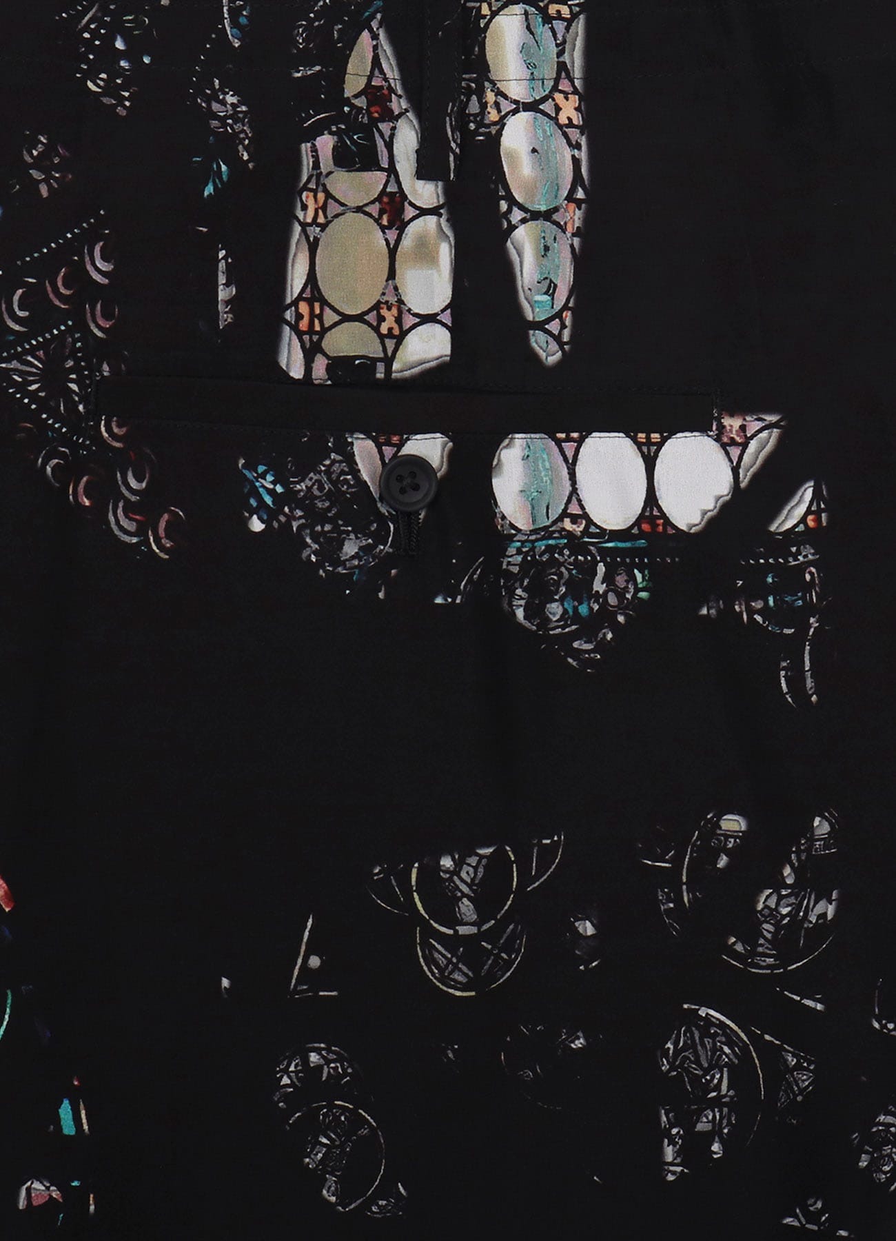 BLACK/LINING PRINTED SHORT PANTS