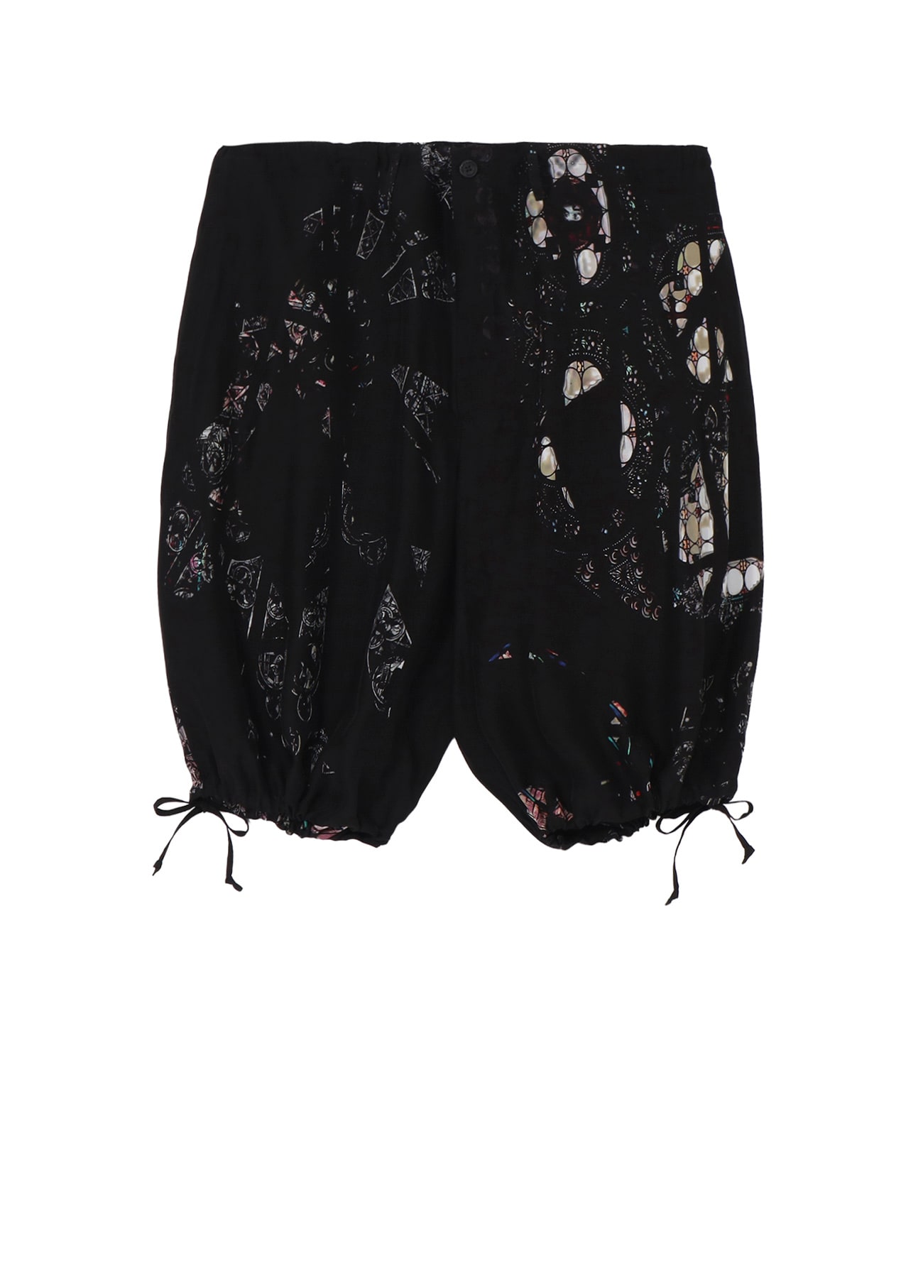 BLACK/LINING PRINTED SHORT PANTS