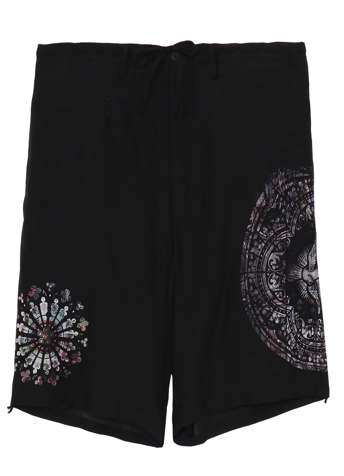 ASYMMETRIC PRINTED SHORTS