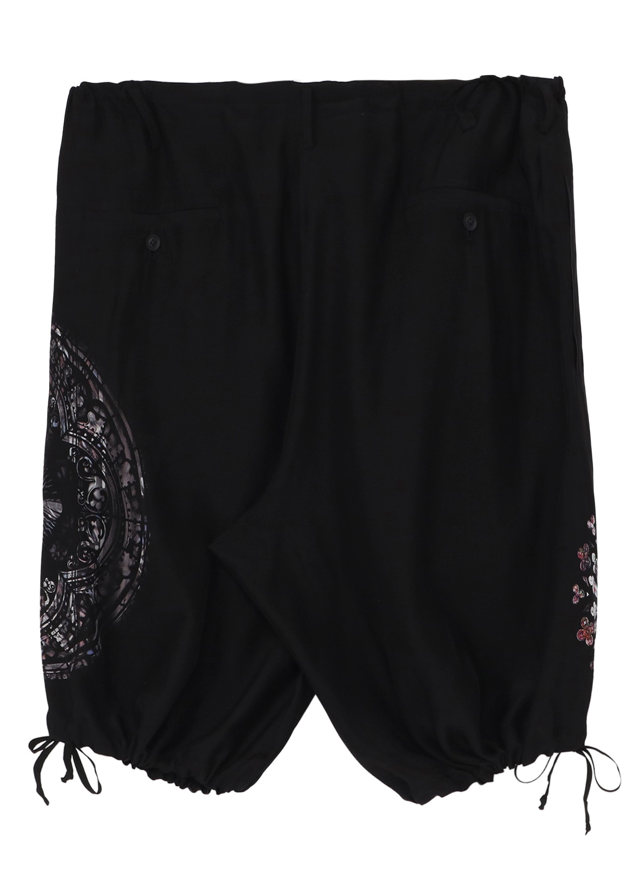 ASYMMETRIC PRINTED SHORTS
