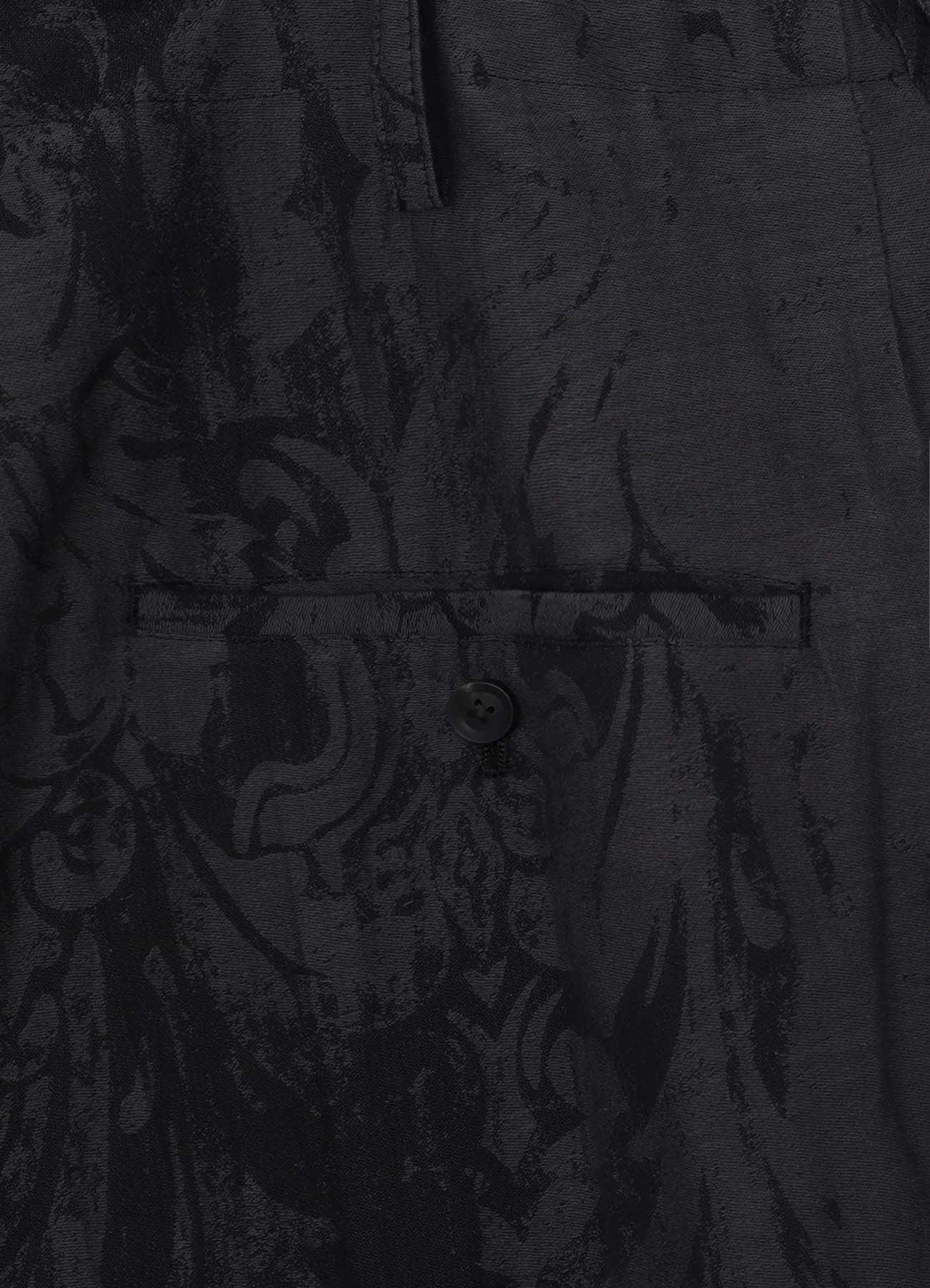 JACQUARD PATTERN DRAPE PANTS