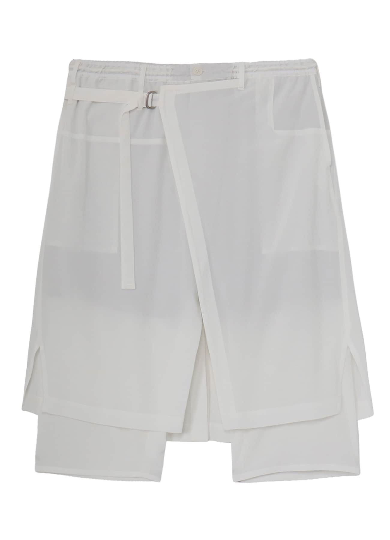 WHITE TA TUXEDO WRAP PANTS