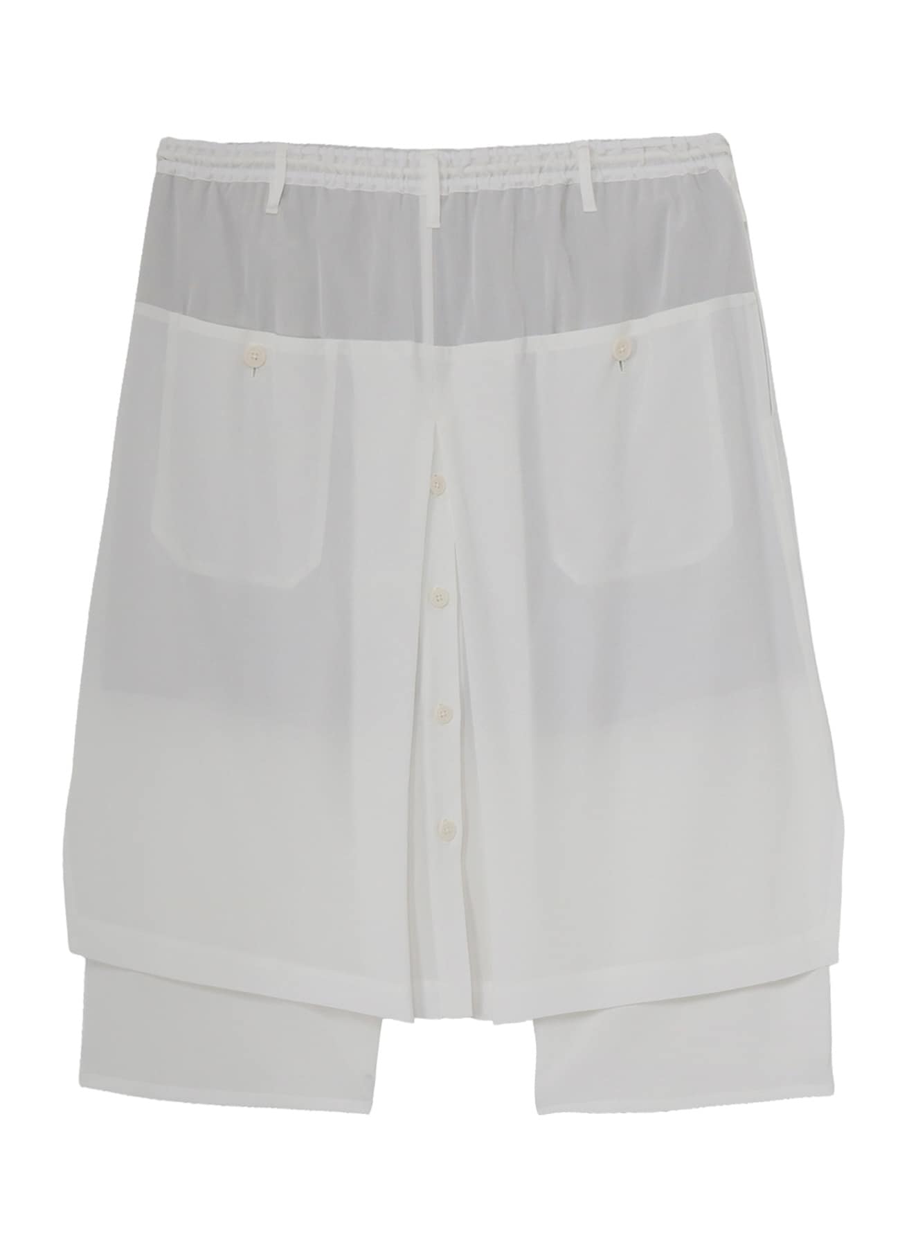 WHITE TA TUXEDO WRAP PANTS