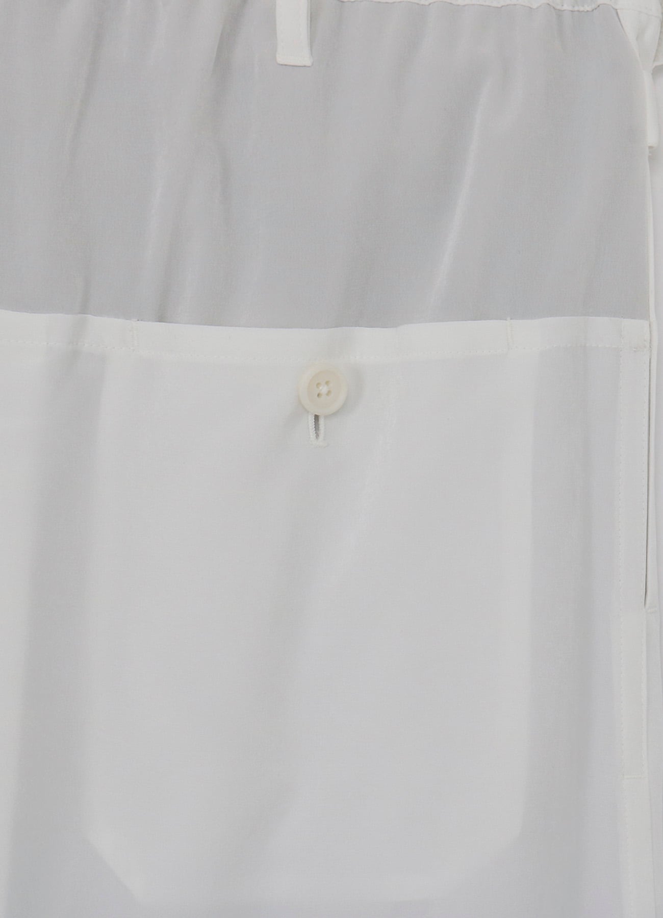 WHITE TA TUXEDO WRAP PANTS