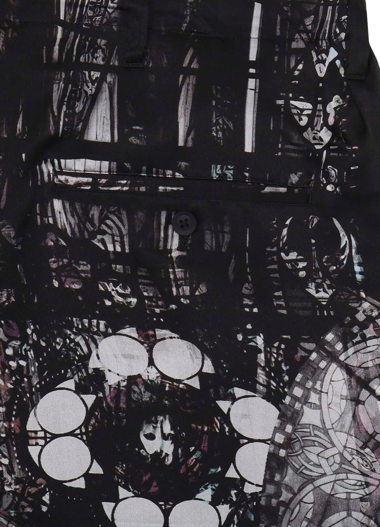 INK / LINING WIDE PRINT SHORT PANTS