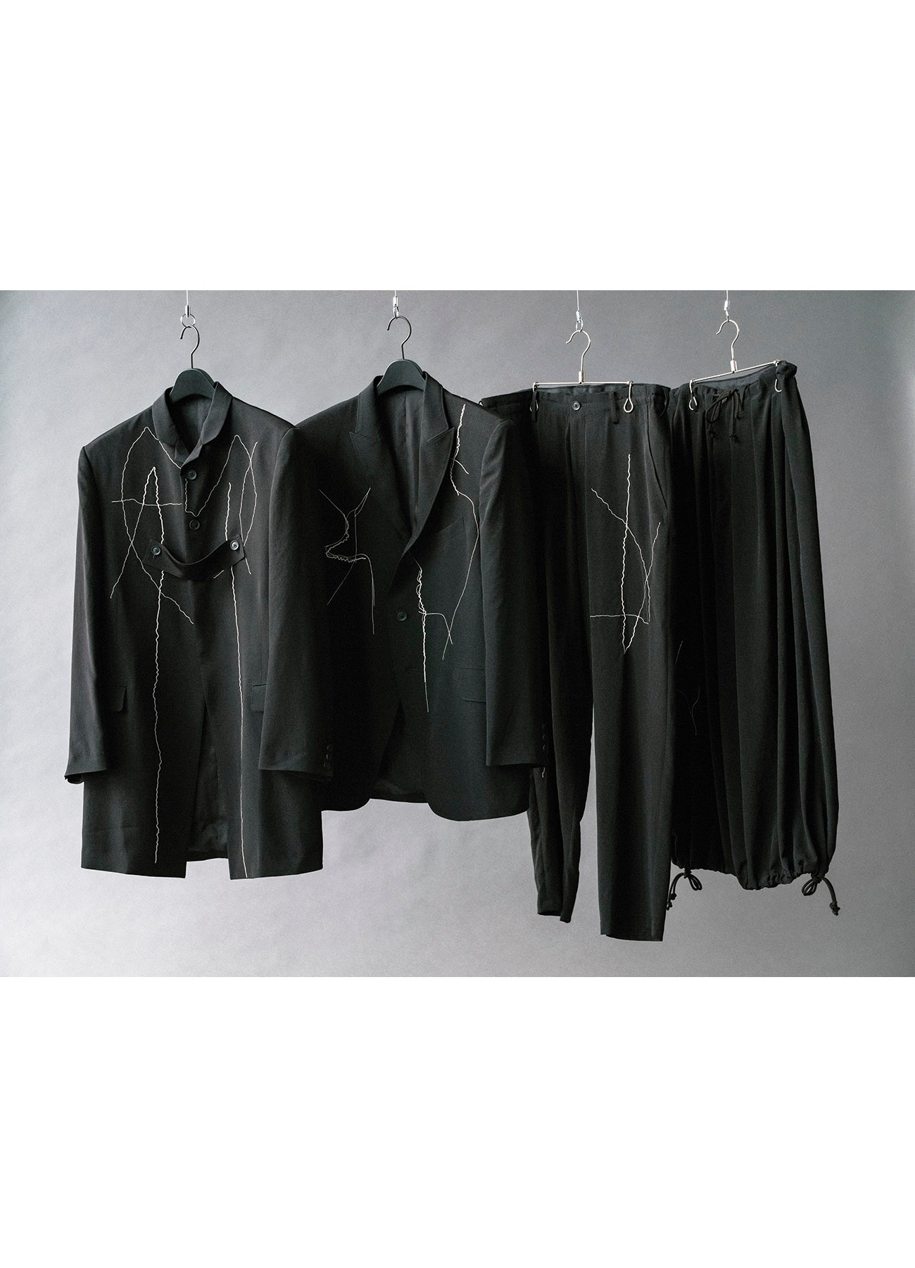 TA TUXEDO EMBROIDERED BALLOON PANTS