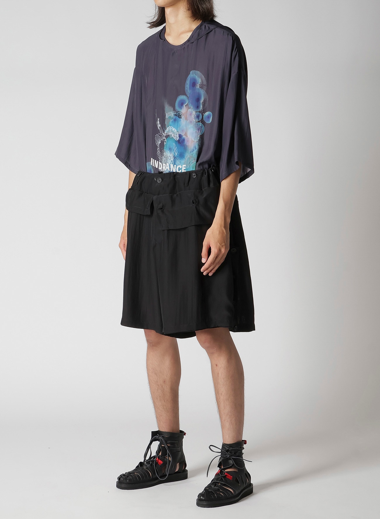 SIGNATURE PRINTED WIDE SHORT PANTS