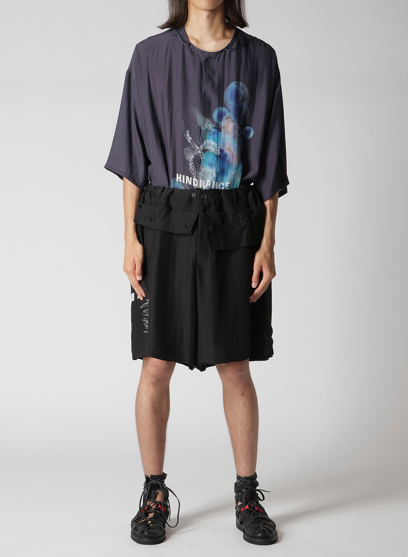 SIGNATURE PRINTED WIDE SHORT PANTS