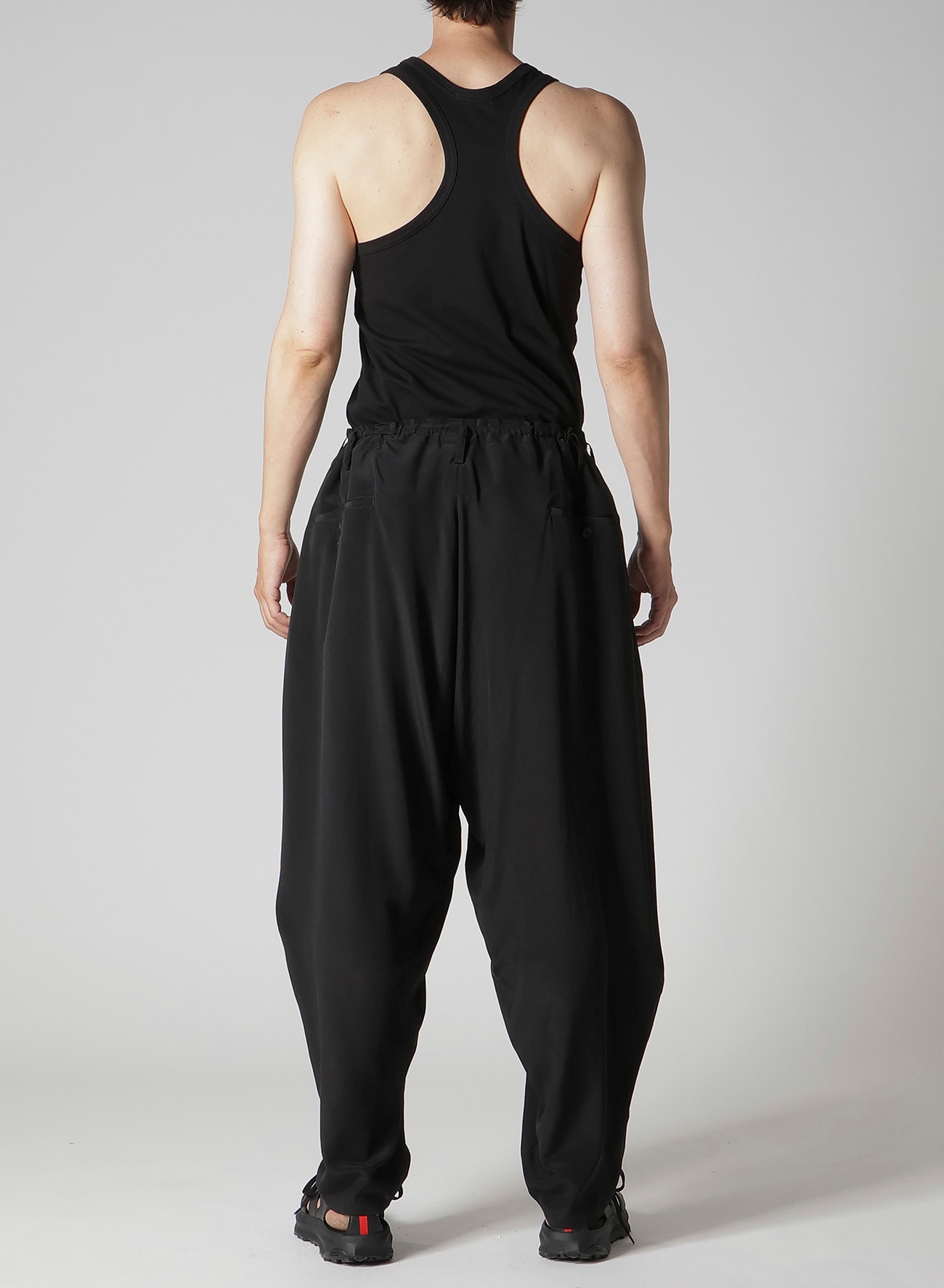 CREPE DE CHINE SILK OUTER DRAPE PANTS