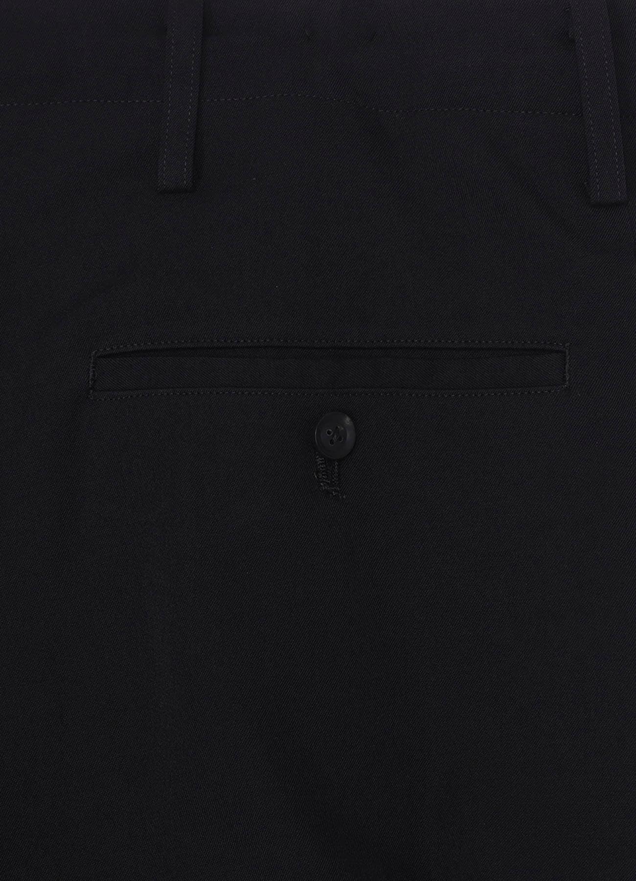 WOOL GABARDINE THICK TUCKS PANTS