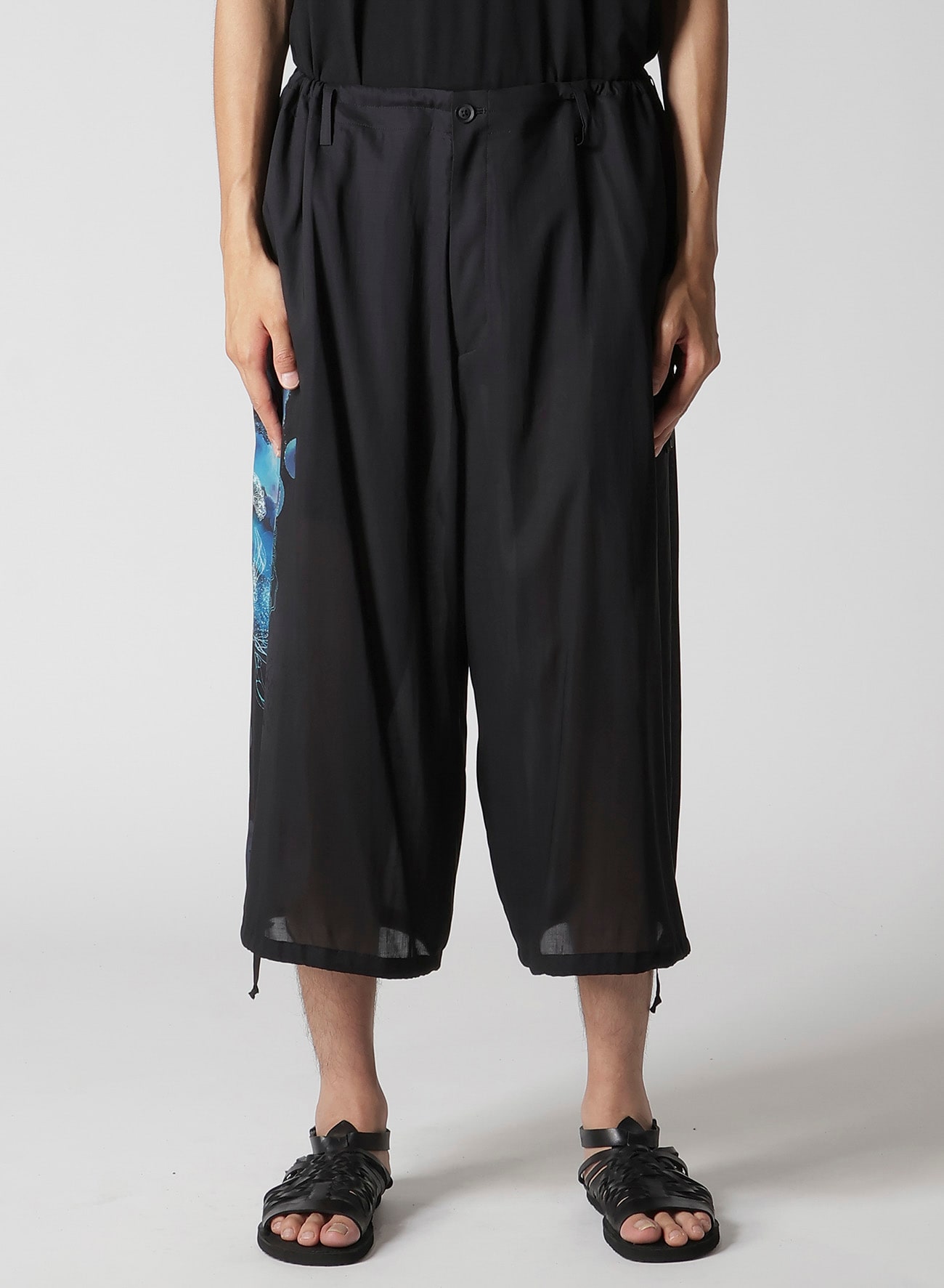 SEA PRINTED TAB POCKET PANTS