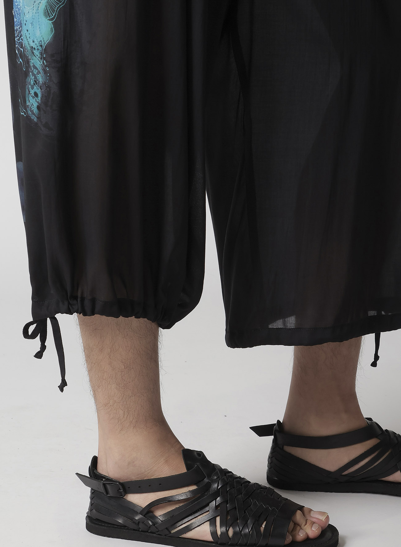 SEA PRINTED TAB POCKET PANTS