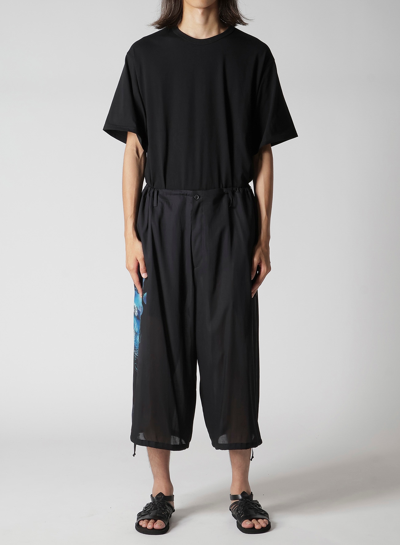 SEA PRINTED TAB POCKET PANTS