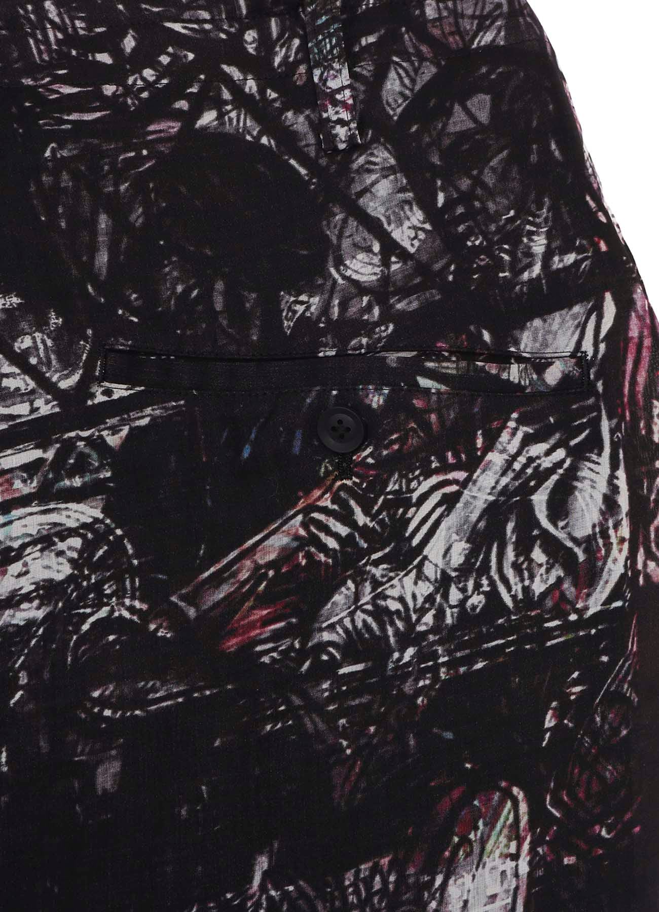 STAIND GLASS MOTIF OUTER DRAPE PANTS