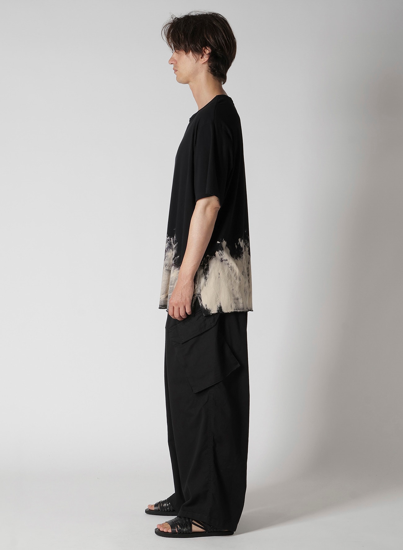 30/- DISCHARGED COMBED PS  ROUND NECK SHORT SLV T