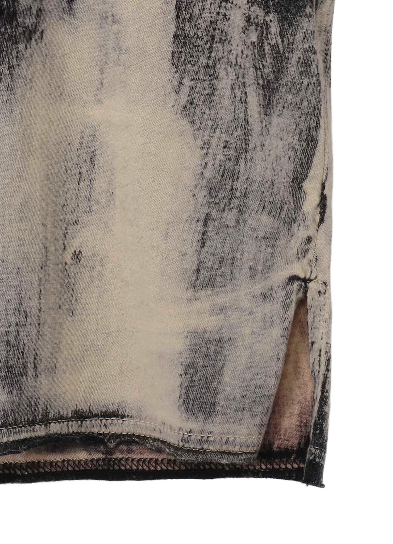 30/- DISCHARGED COMBED PS  ROUND NECK LONG SLV T