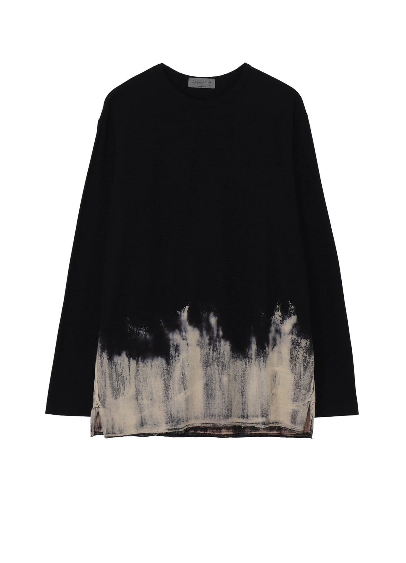 30/- DISCHARGED COMBED PS  ROUND NECK LONG SLV T