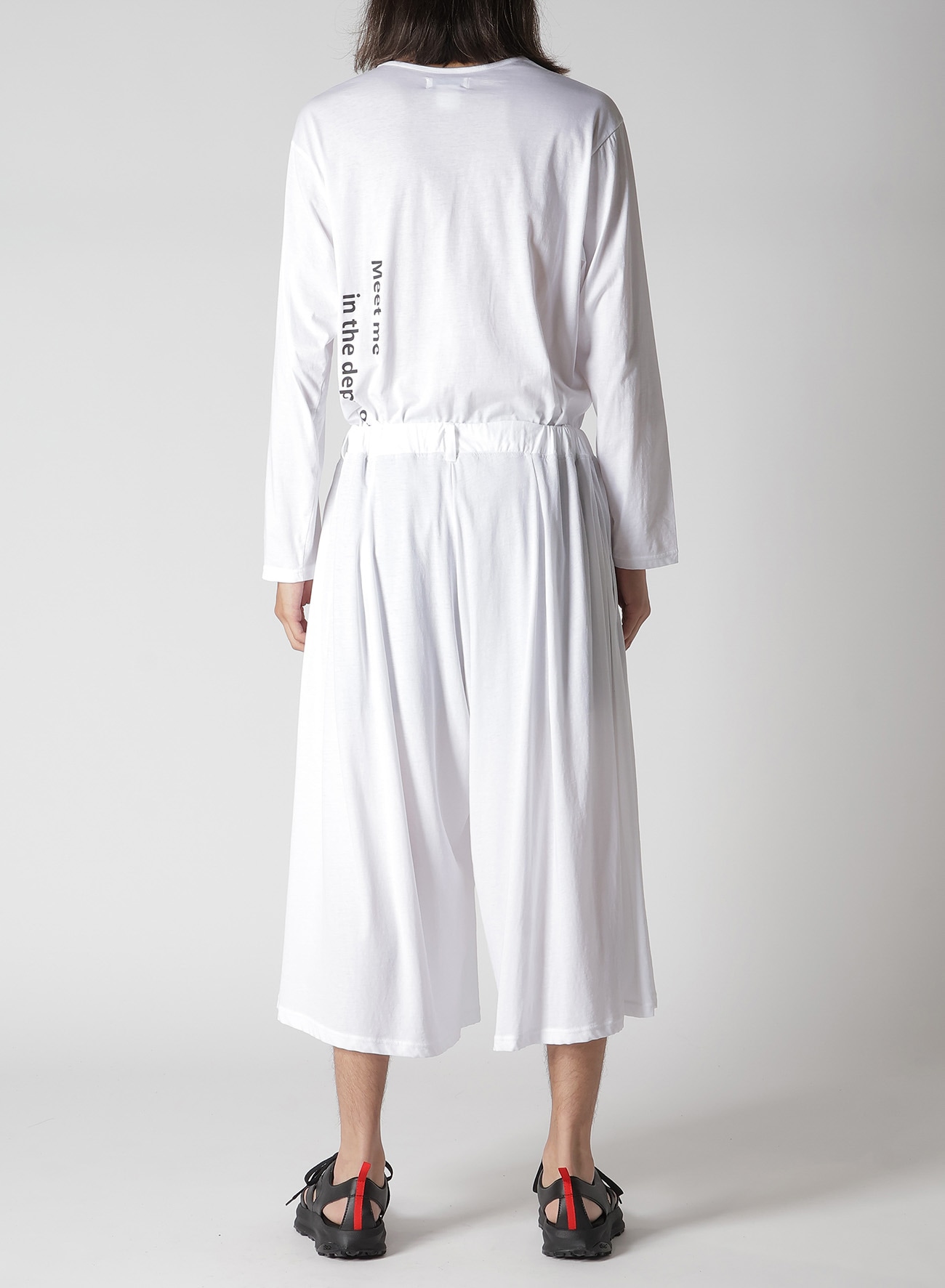 HIGH TWISTED SINGLE JERSEY TUCK PANTS